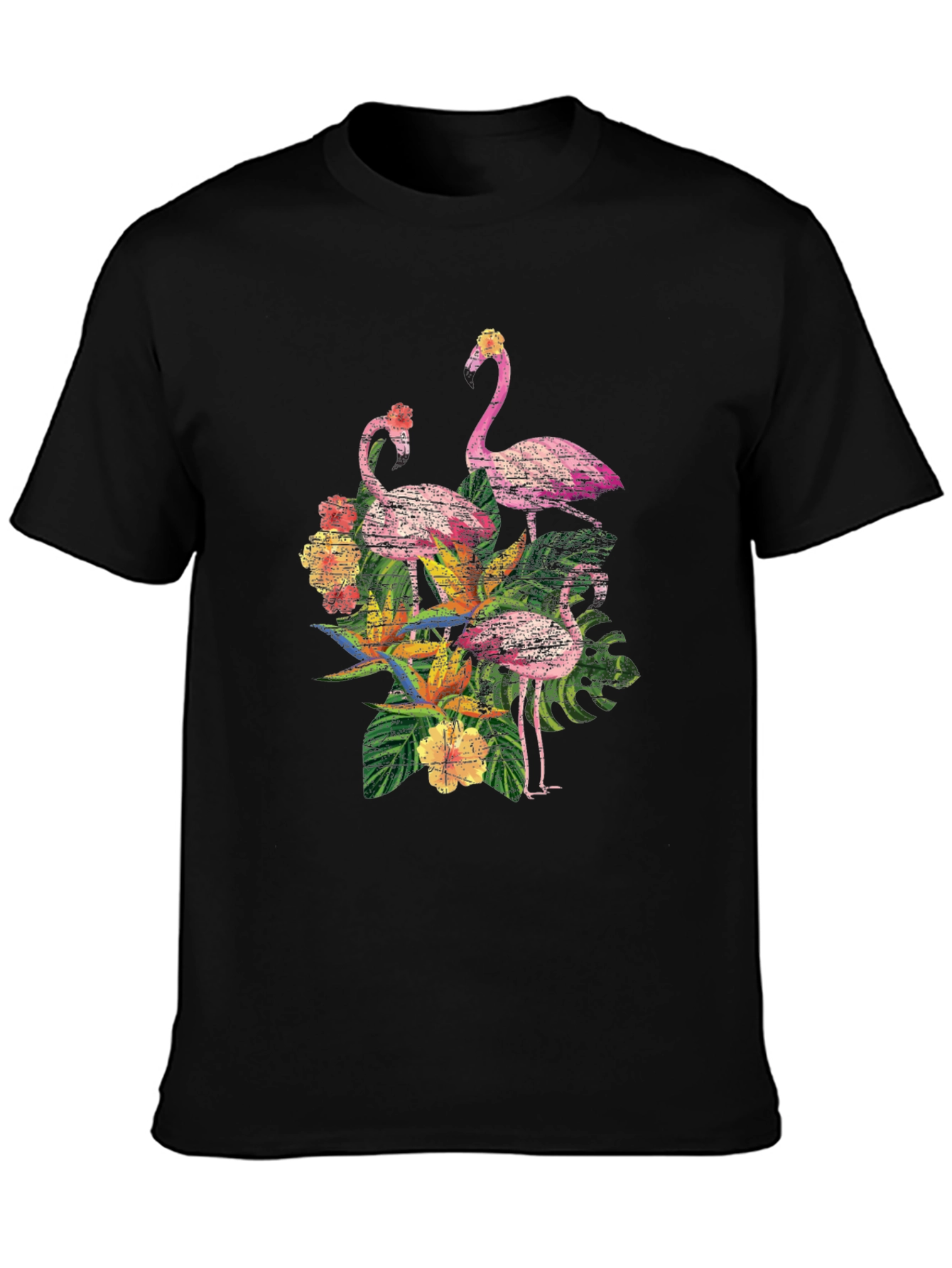 Tropical Flamingo Graphic Tee - Island Vibes