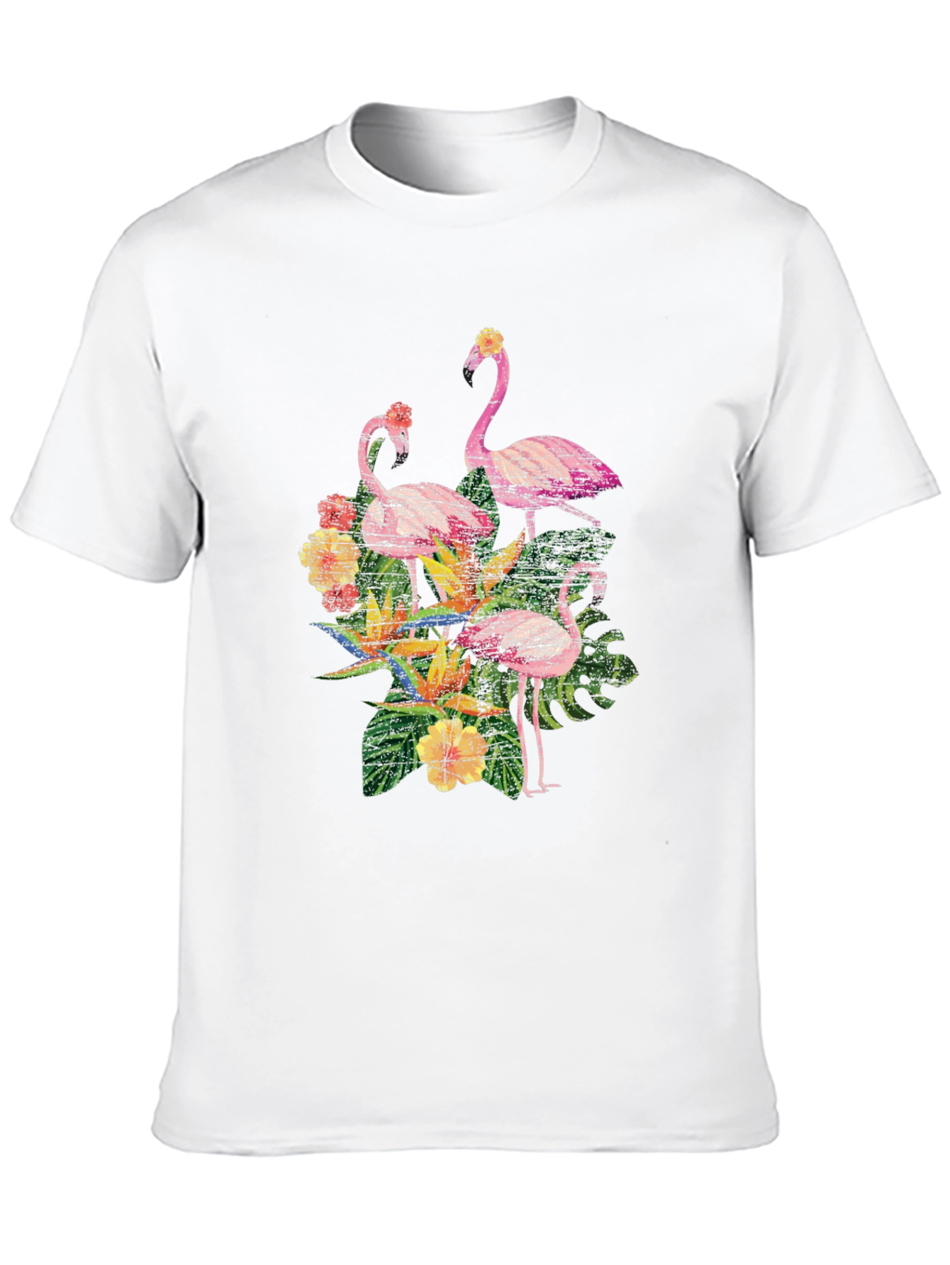 Tropical Flamingo Graphic Tee - Island Vibes