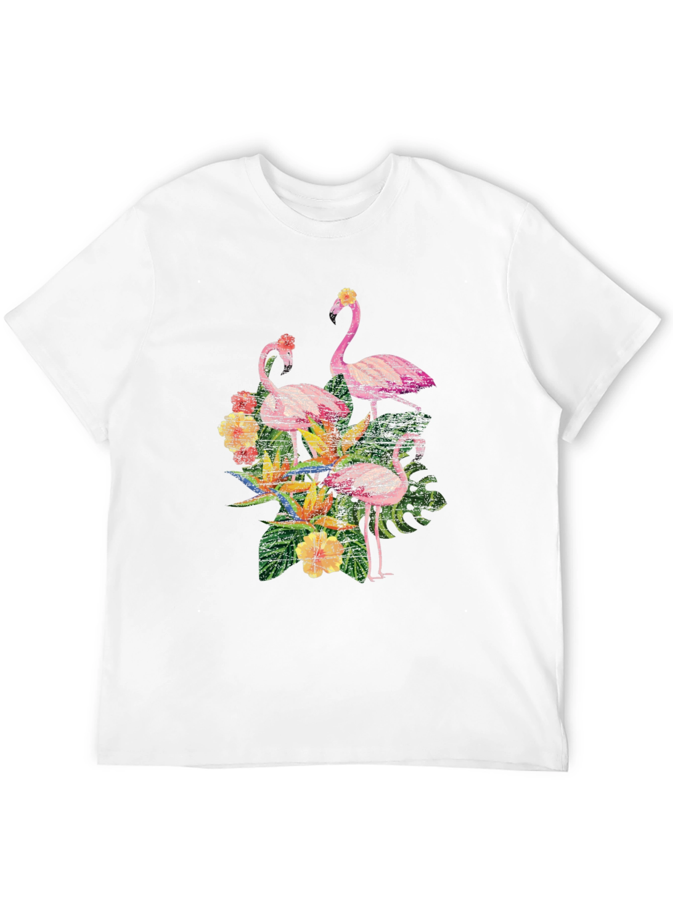 Tropical Flamingo Graphic Tee - Island Vibes