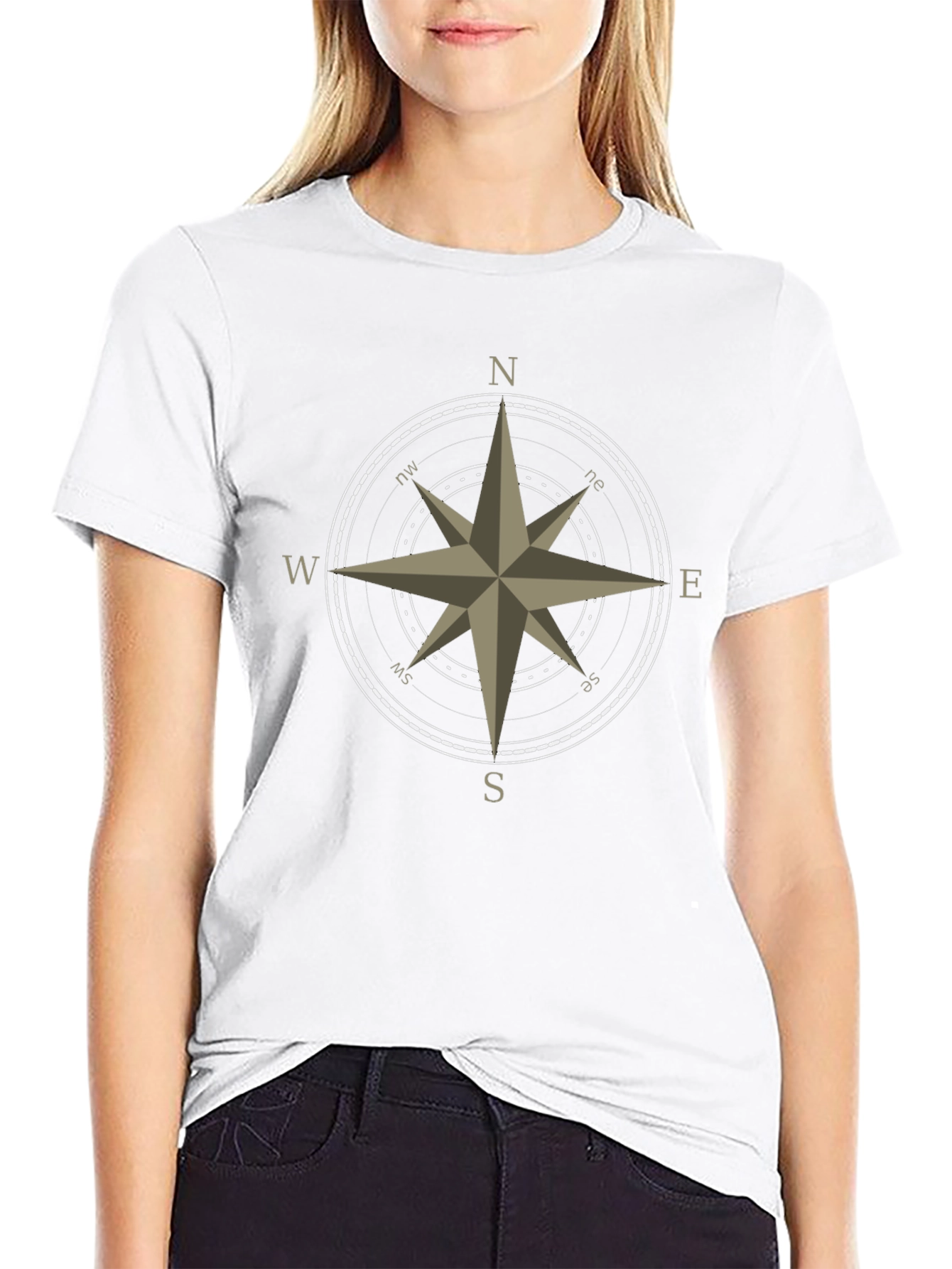 Compass Rose Graphic Tee - Classic Nautical Style