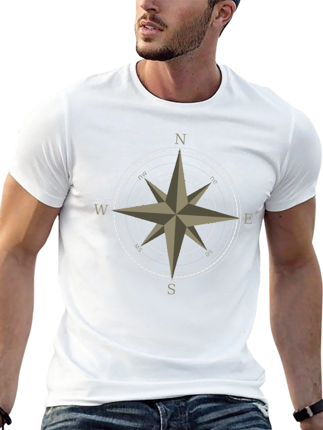 Compass Rose Graphic Tee - Classic Nautical Style