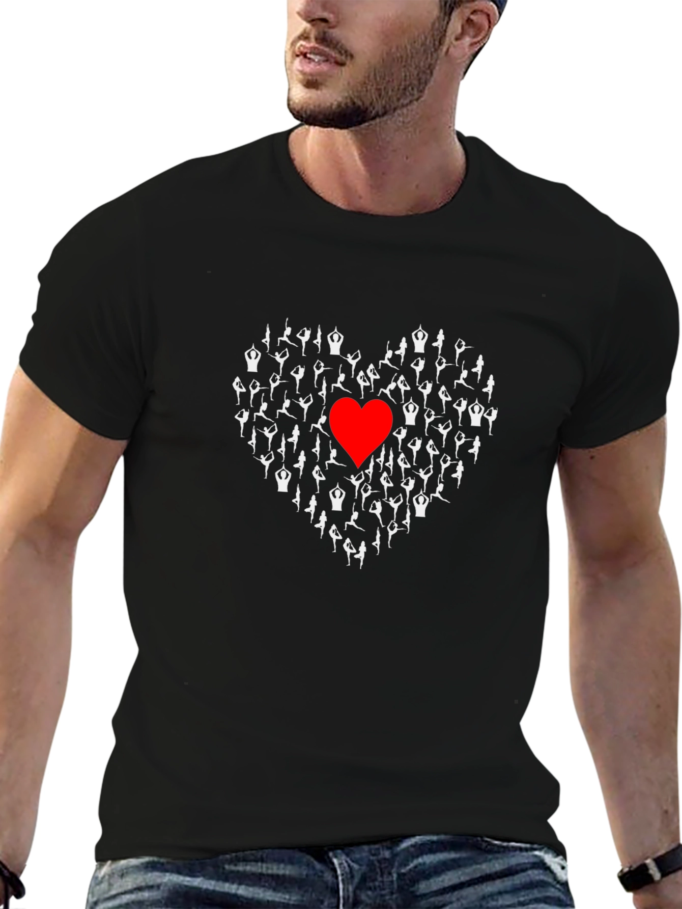 Yoga Love T-Shirt - Black Graphic Tee