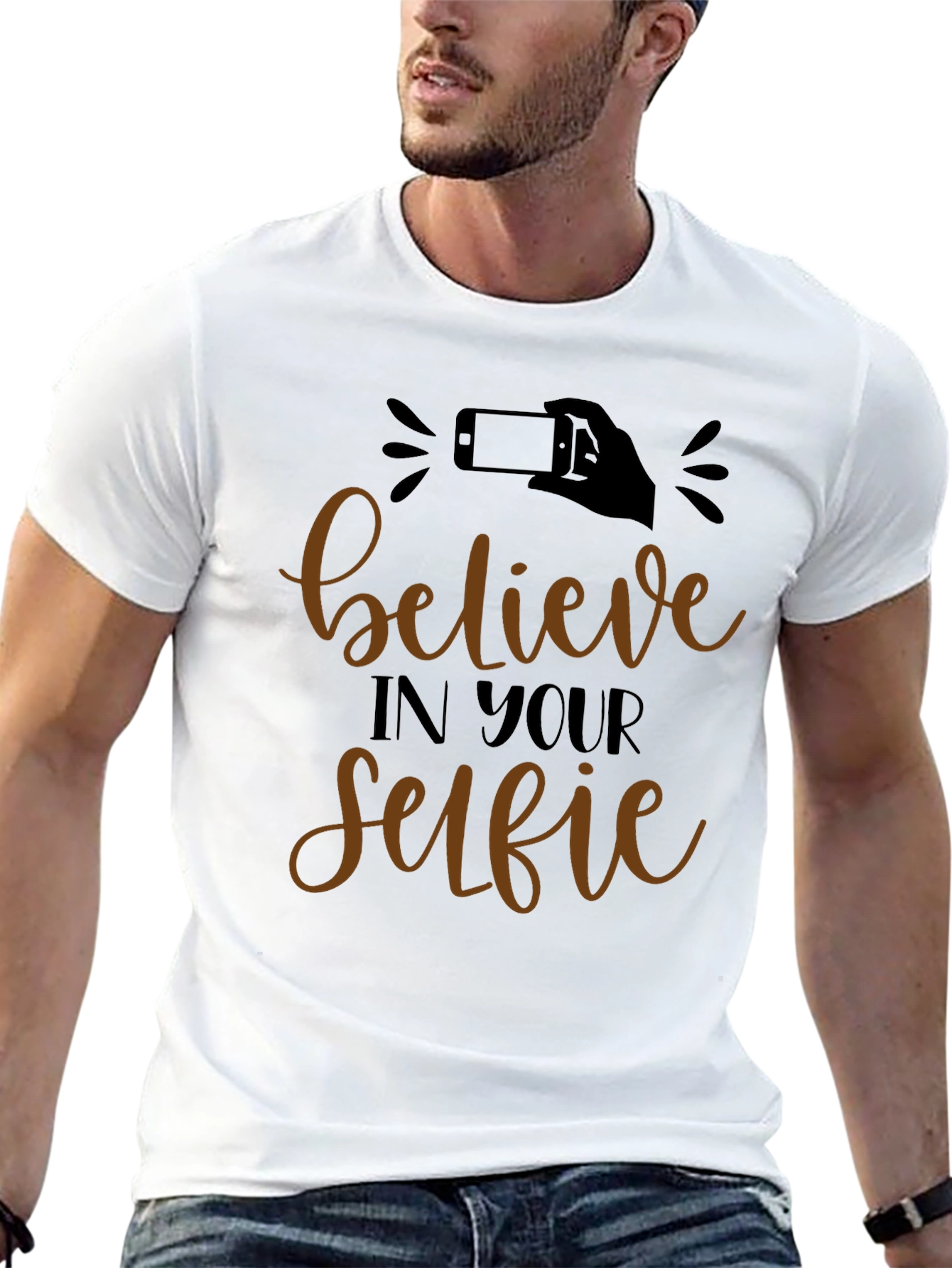 Believe In Your Selfie Graphic Tee