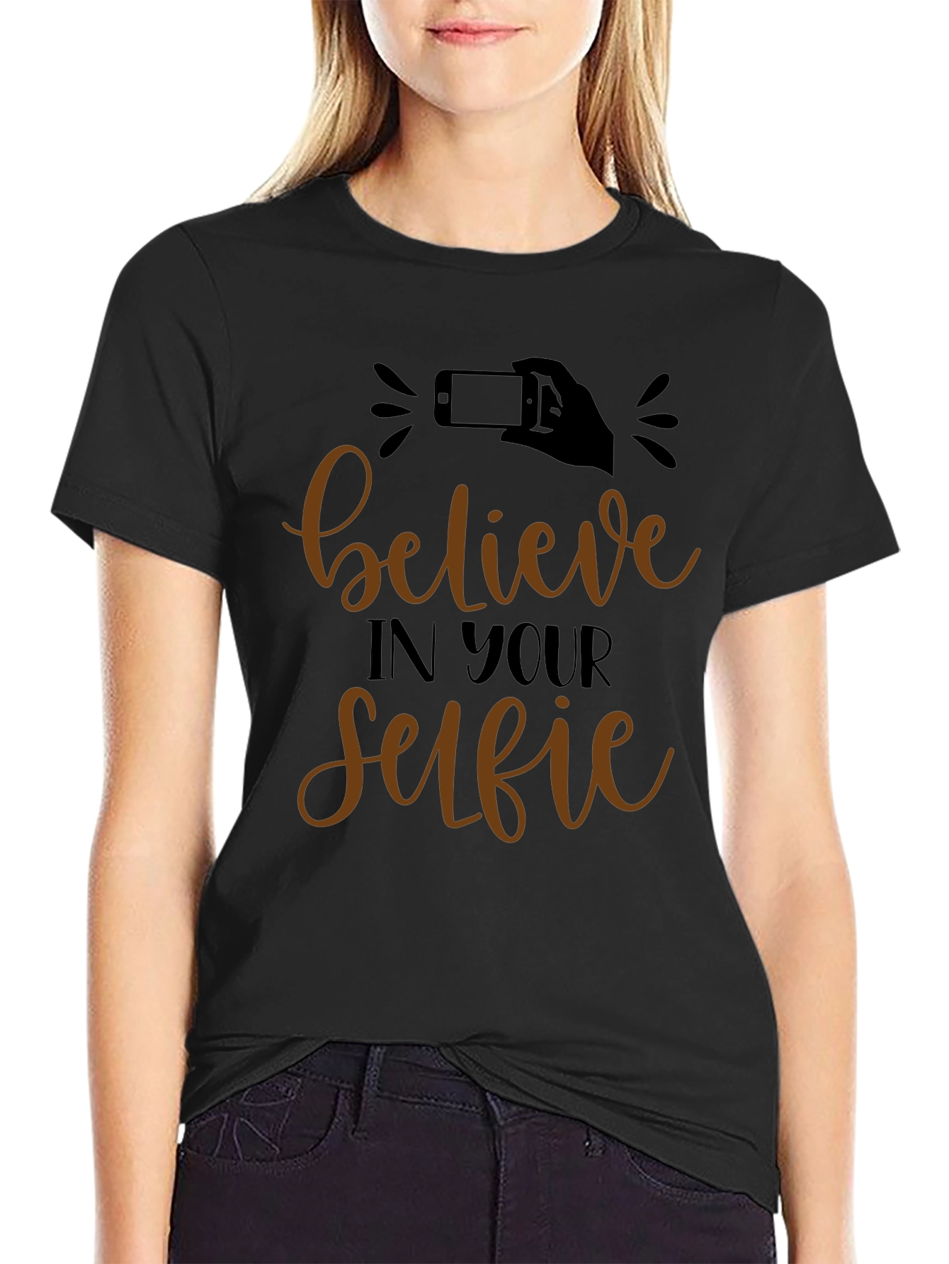 Believe In Your Selfie Graphic Tee