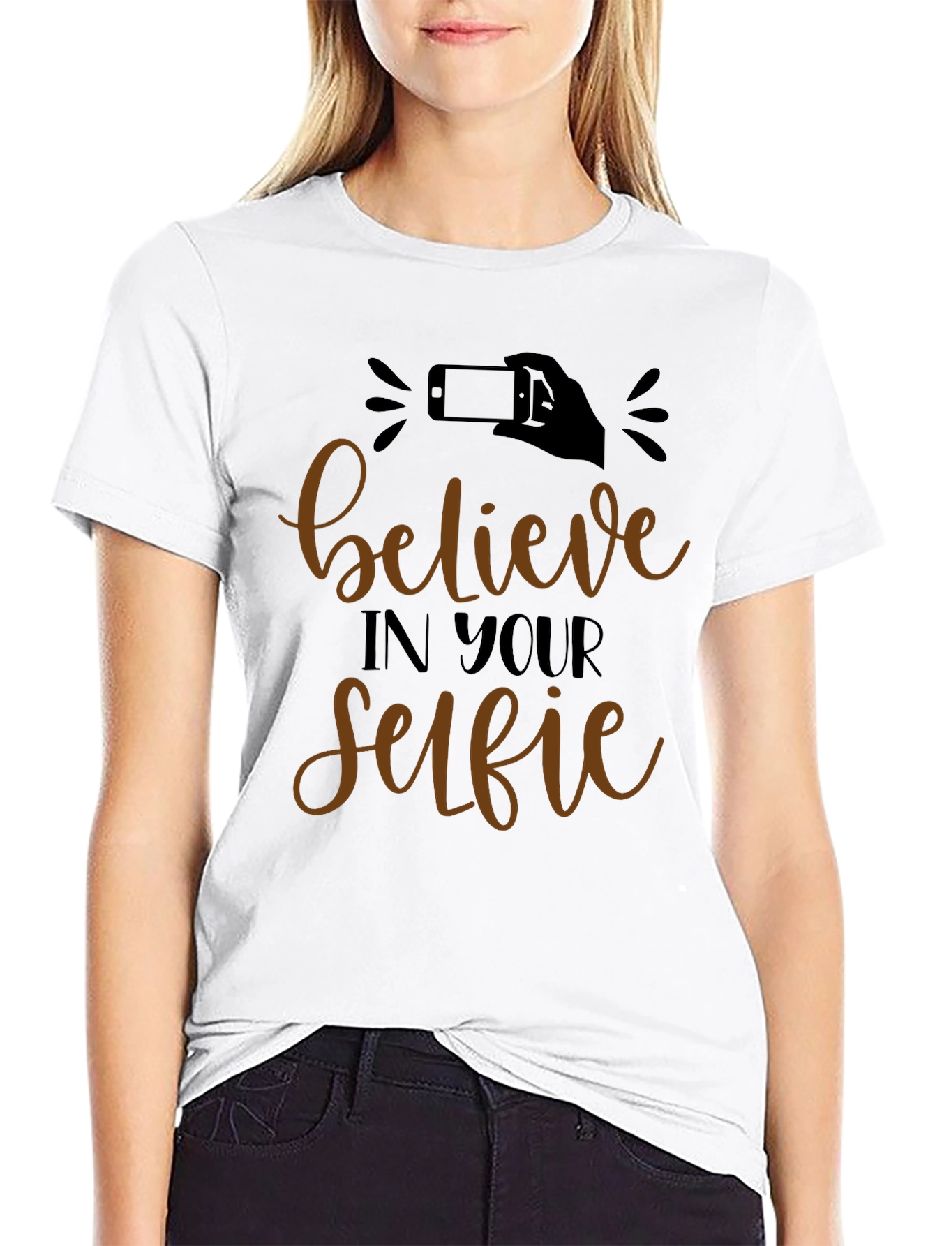 Believe In Your Selfie Graphic Tee