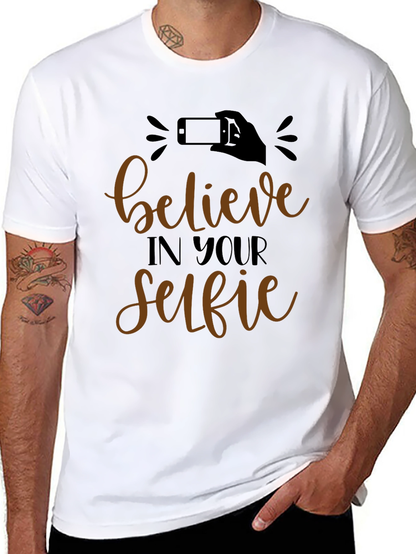 Believe In Your Selfie Graphic Tee