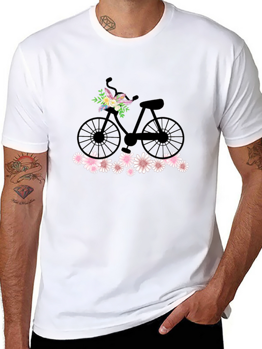 Floral Bike Graphic T-Shirt