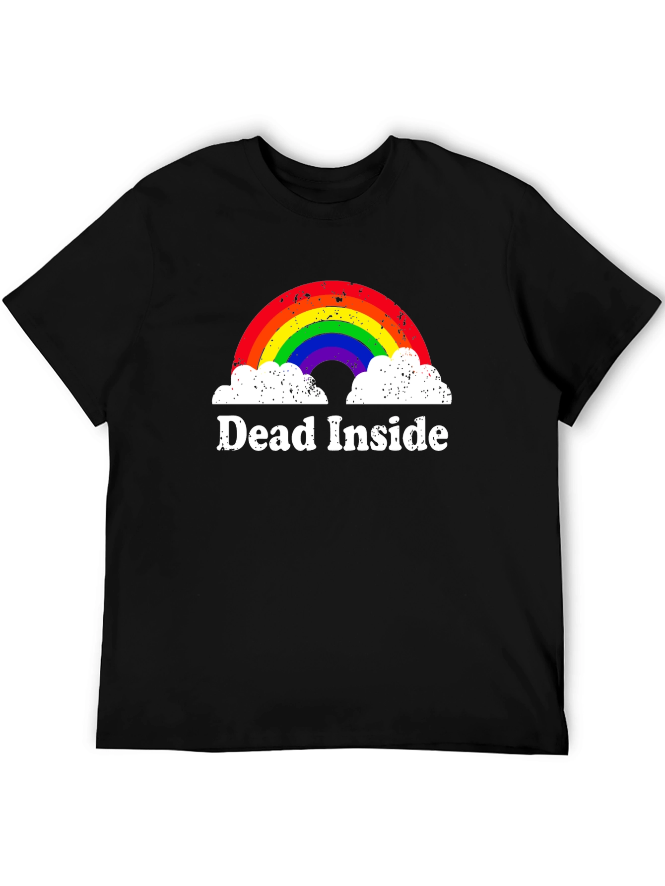Dead Inside Rainbow T-Shirt - Unisex Black Tee