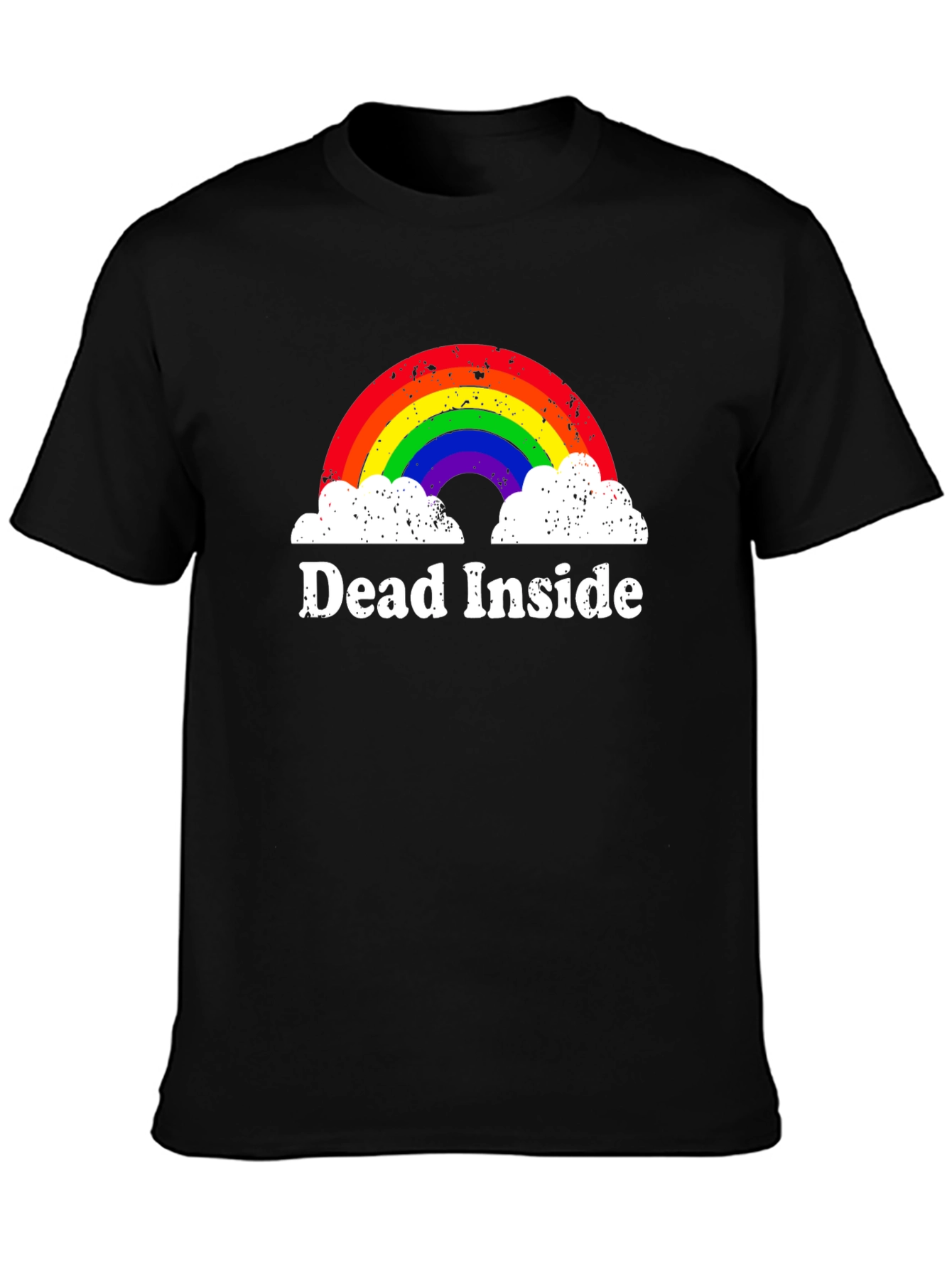 Dead Inside Rainbow T-Shirt - Unisex Black Tee
