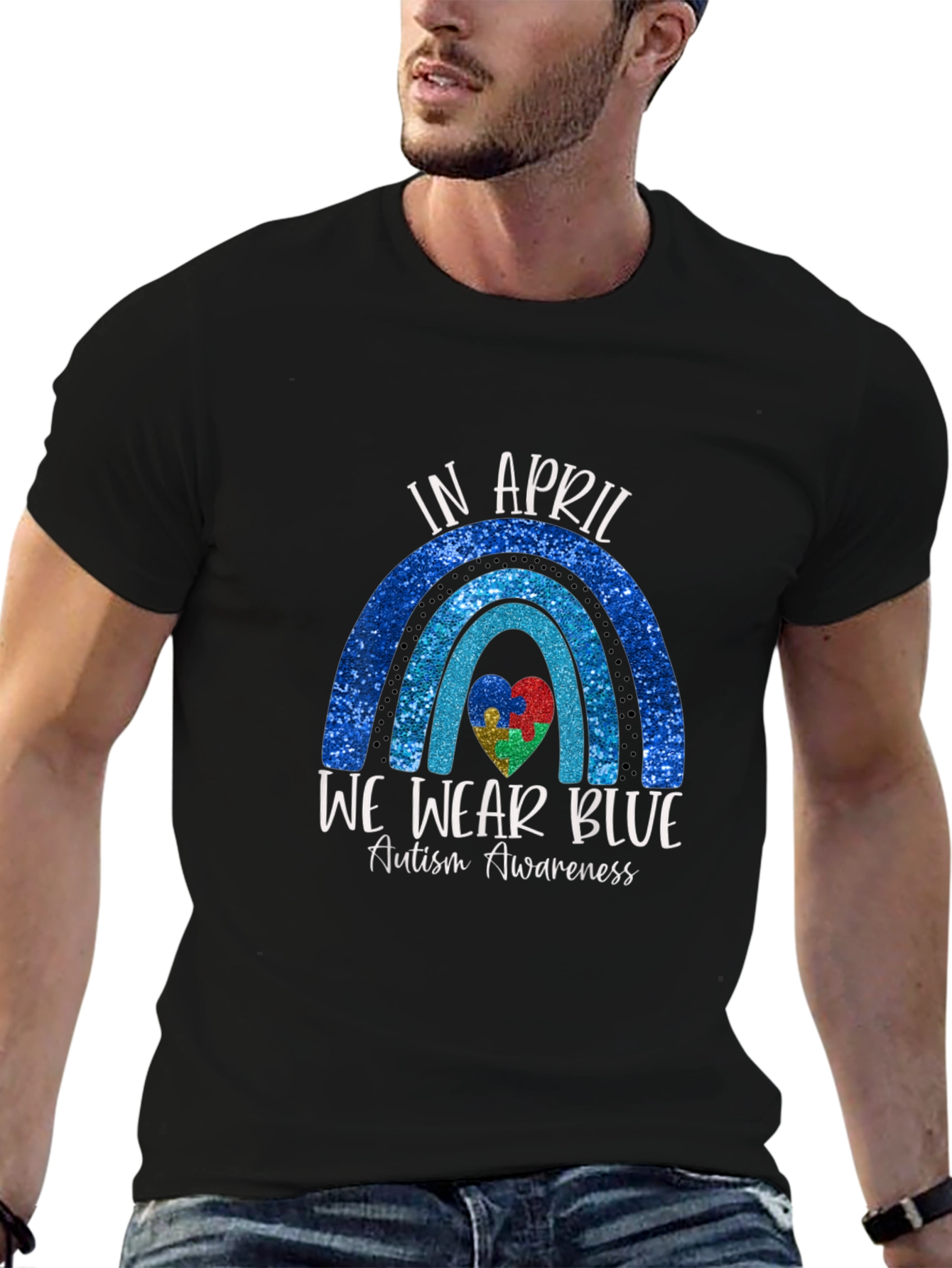 Autism Awareness T-Shirt - In April We Wear Blue