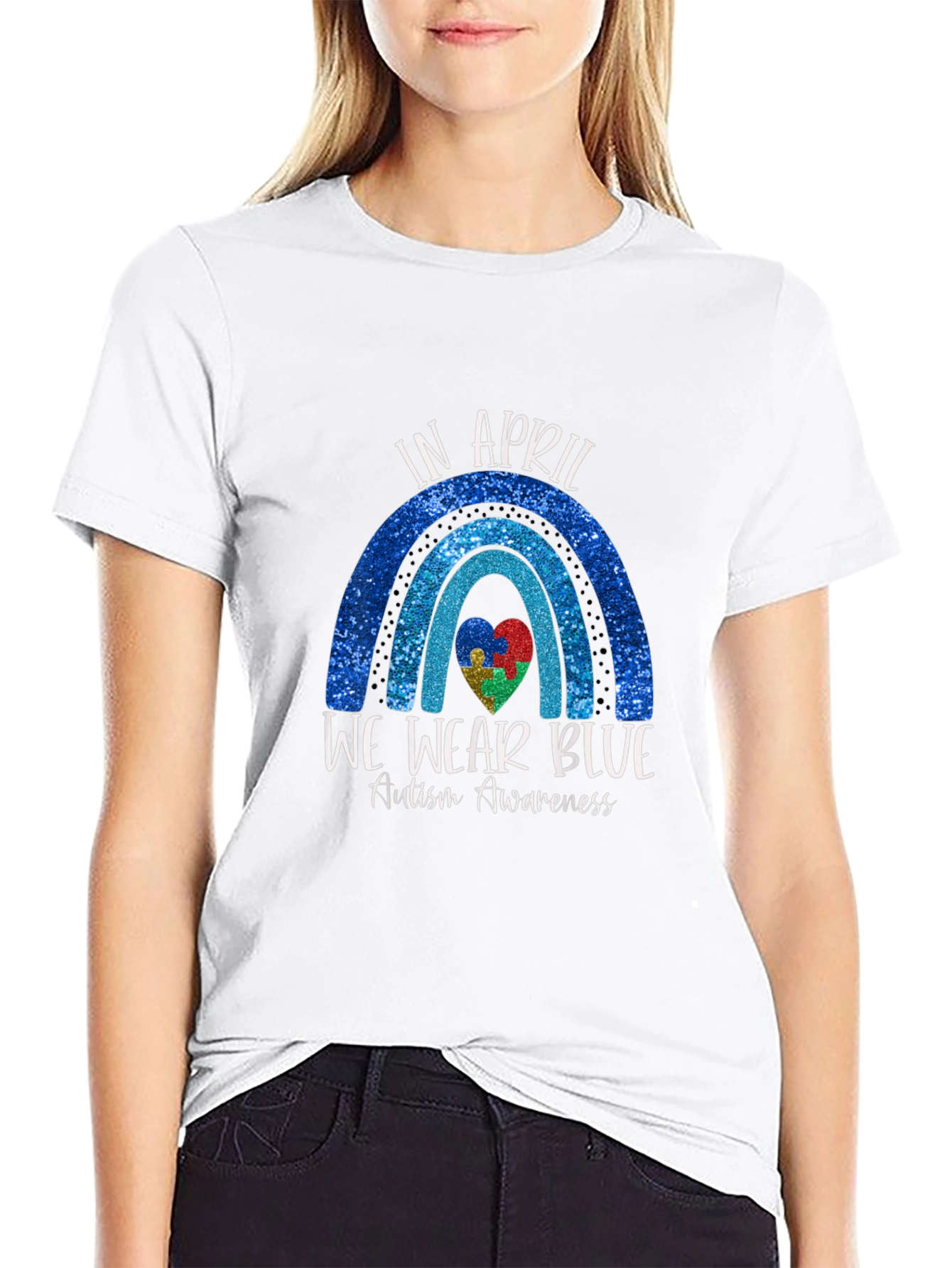 Autism Awareness T-Shirt - In April We Wear Blue