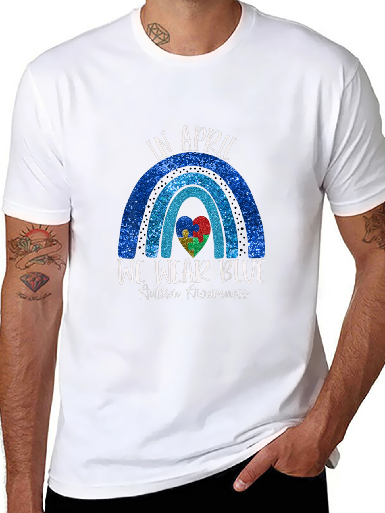 Autism Awareness T-Shirt - In April We Wear Blue