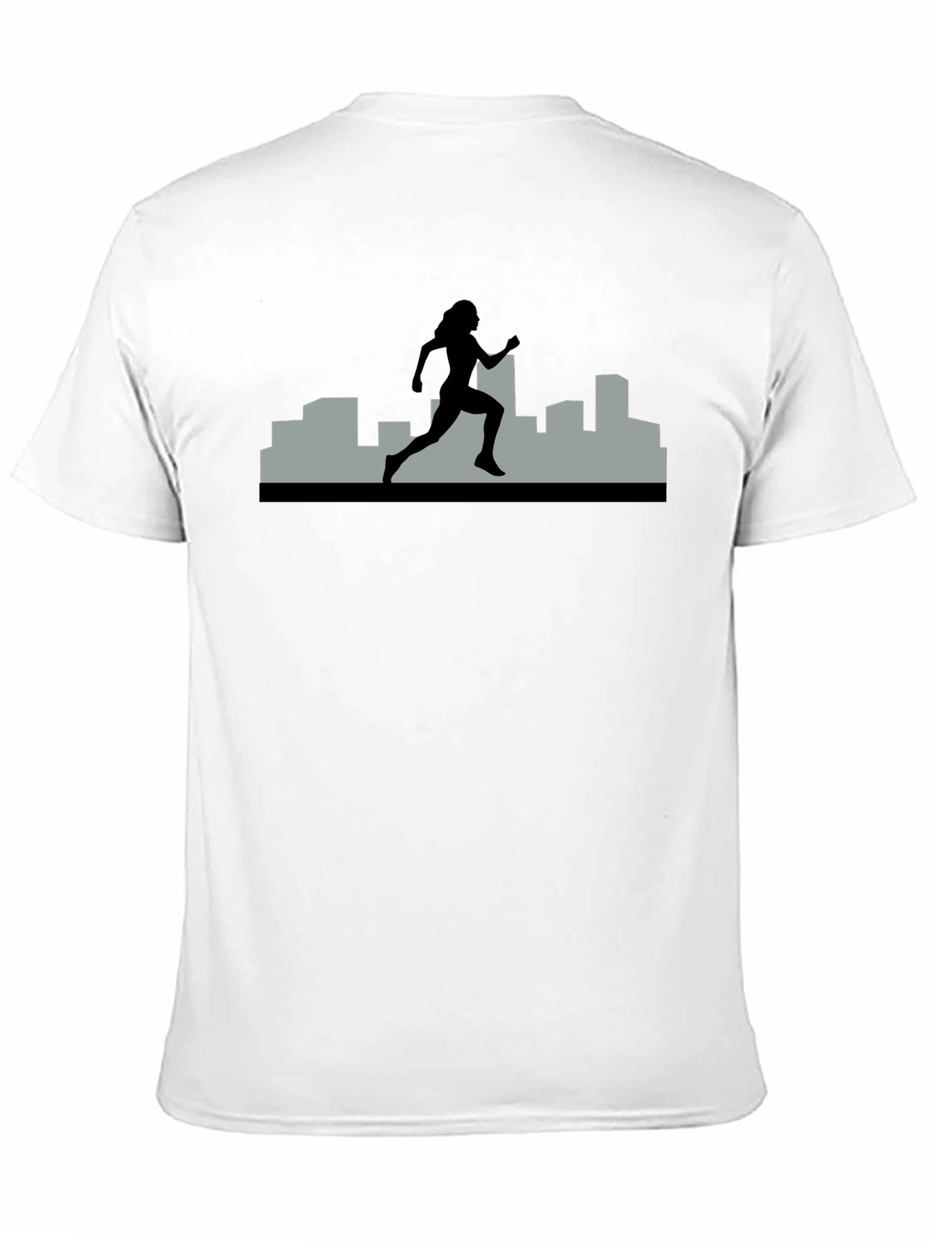 Urban Runner Graphic Tee - Black Cotton Shirt