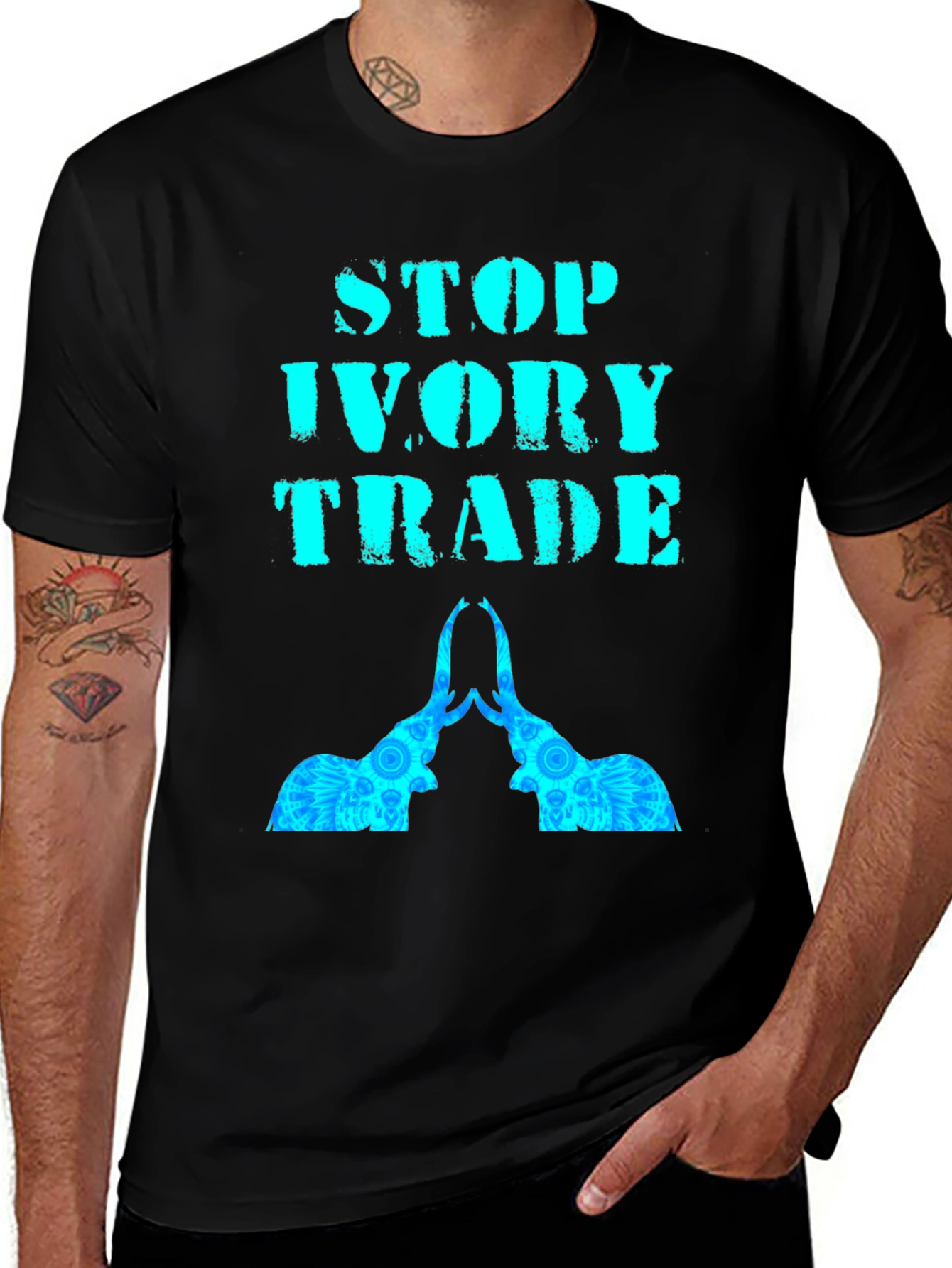Stop Ivory Trade T-Shirt - Elephant Conservation Tee
