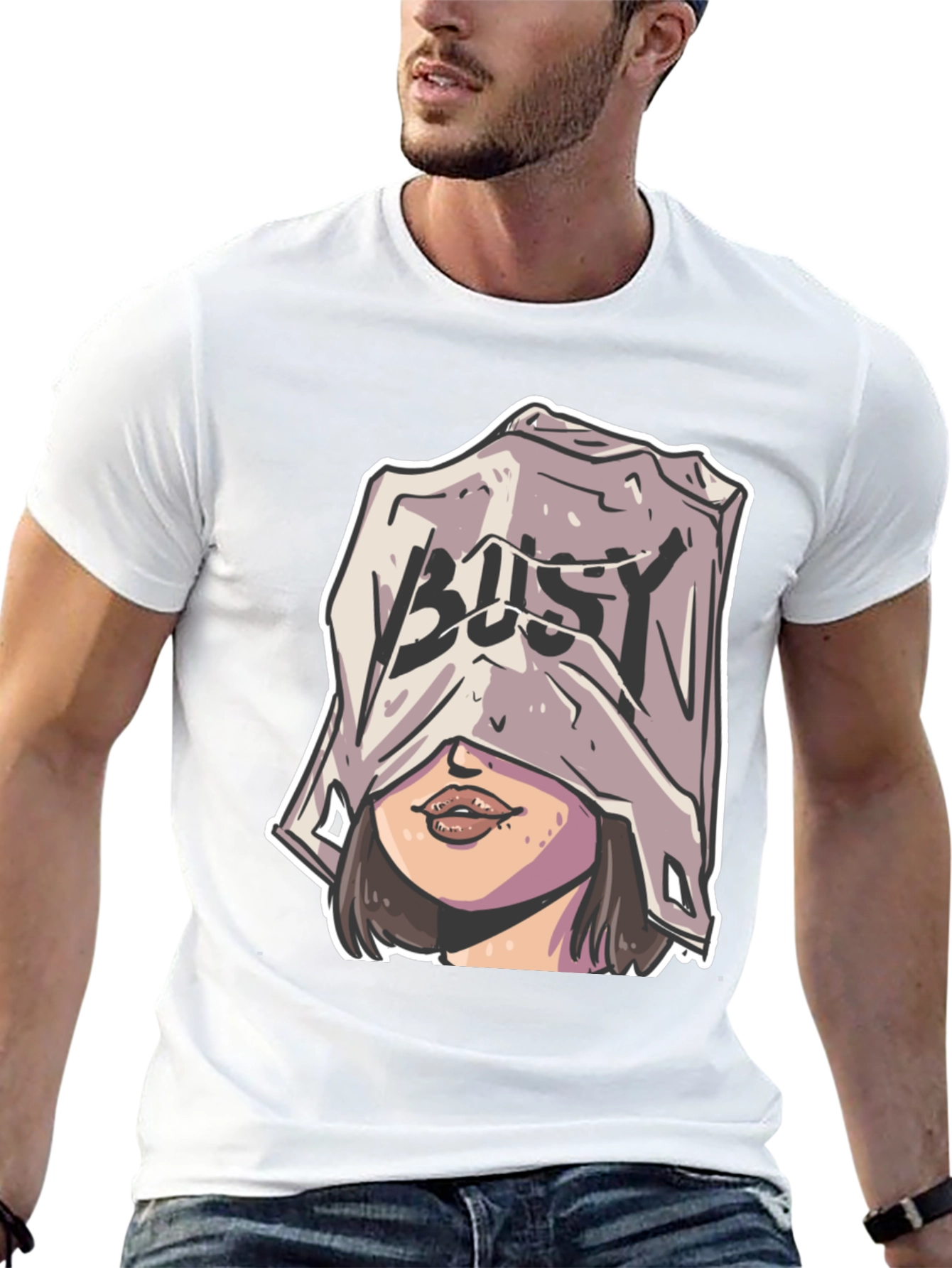 Busy Graphic T-Shirt - Modern Streetwear