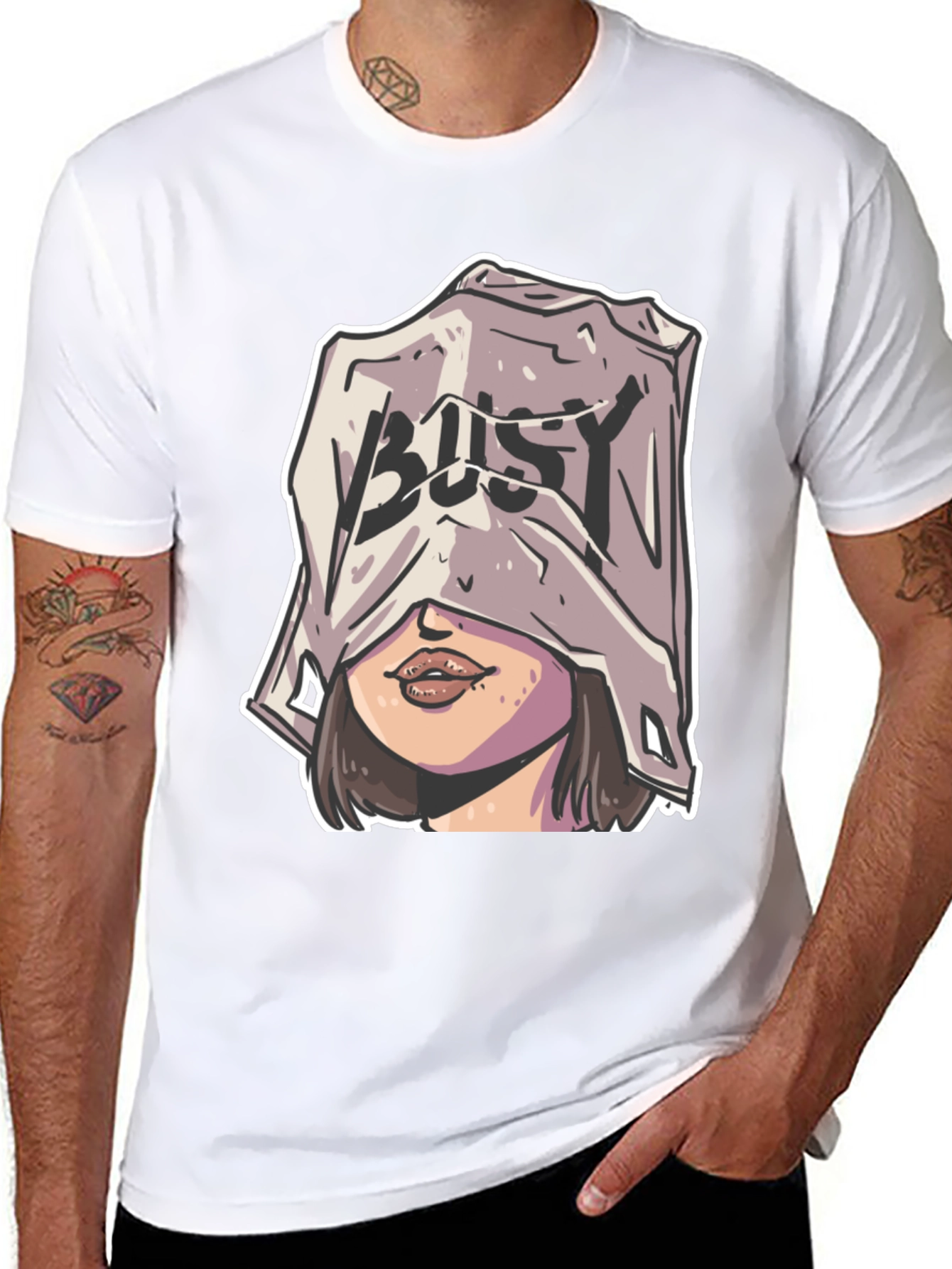 Busy Graphic T-Shirt - Modern Streetwear