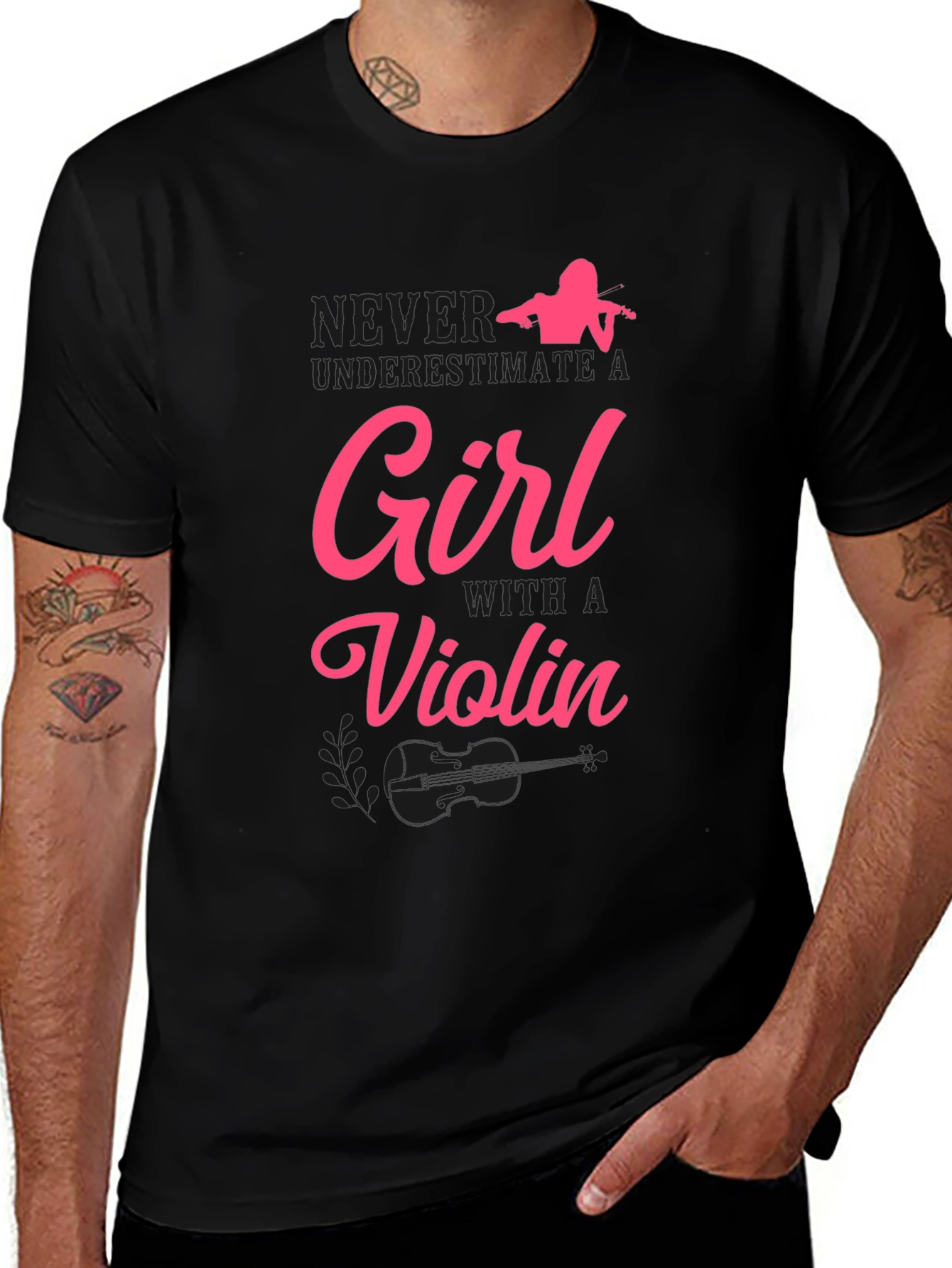 Girl with a Violin Graphic T-Shirt