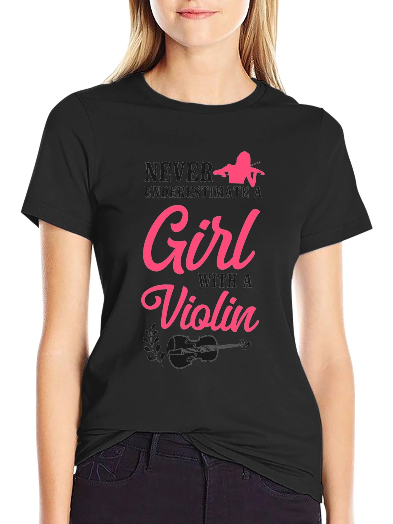 Girl with a Violin Graphic T-Shirt