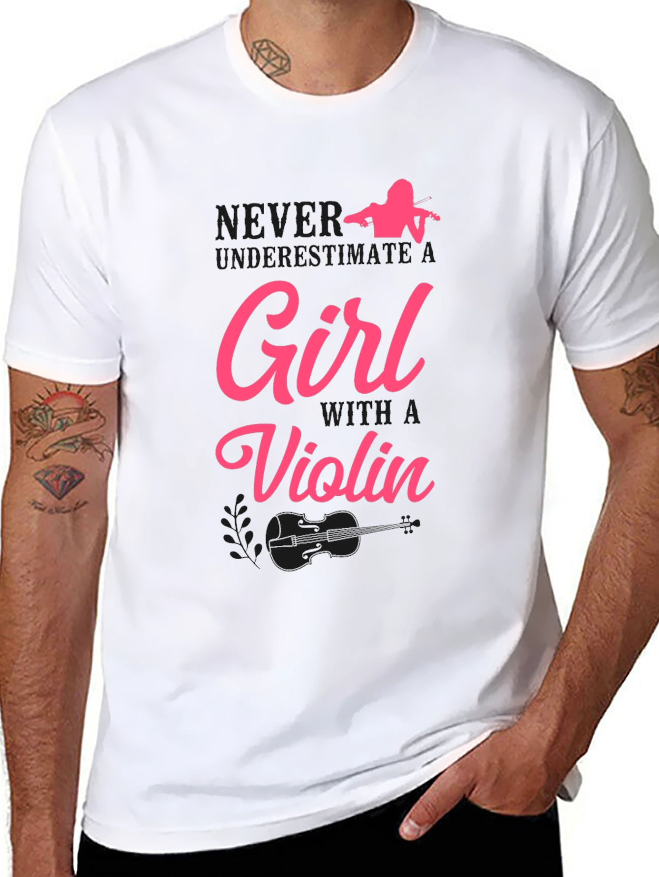Girl with a Violin Graphic T-Shirt