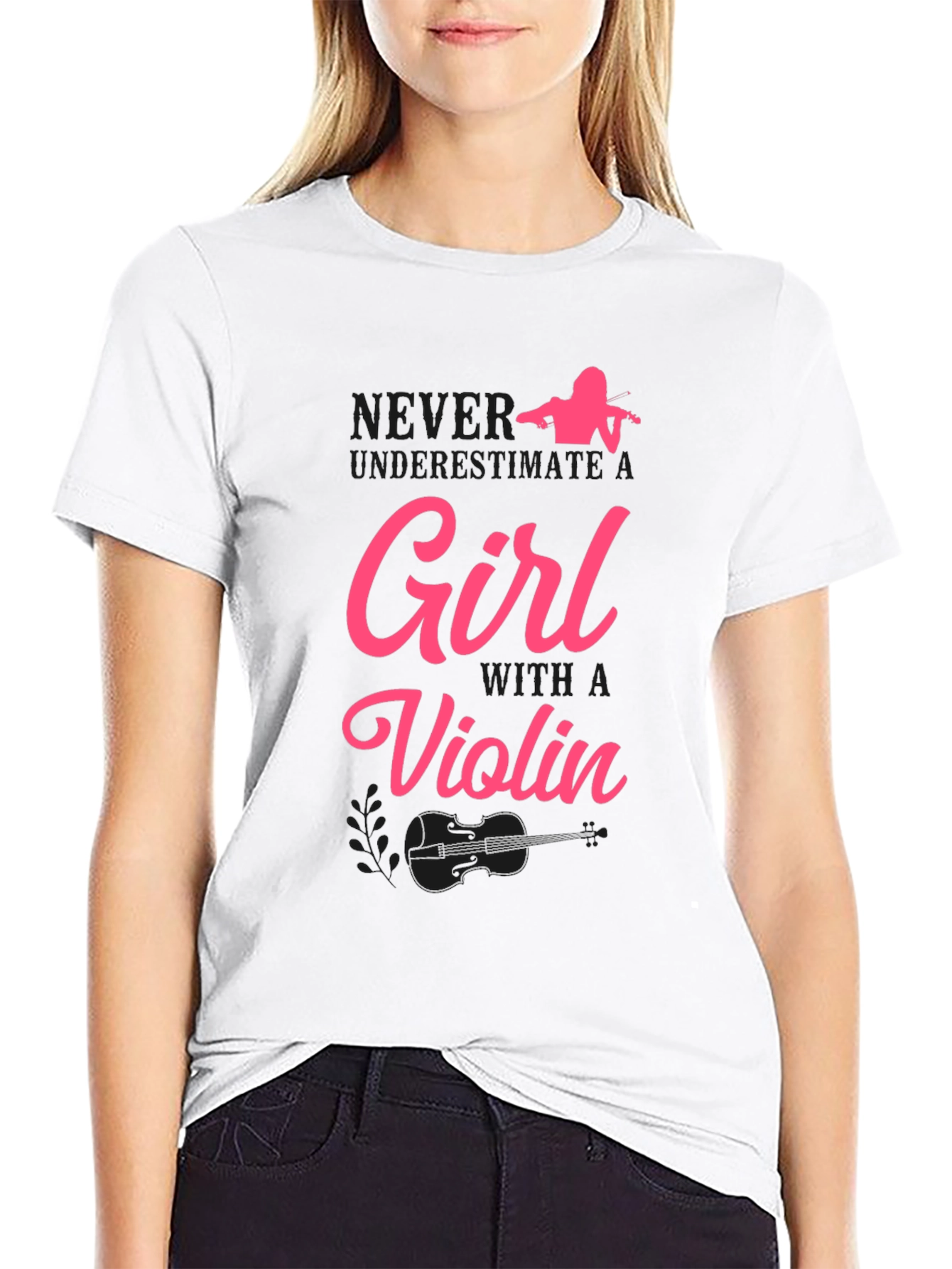 Girl with a Violin Graphic T-Shirt