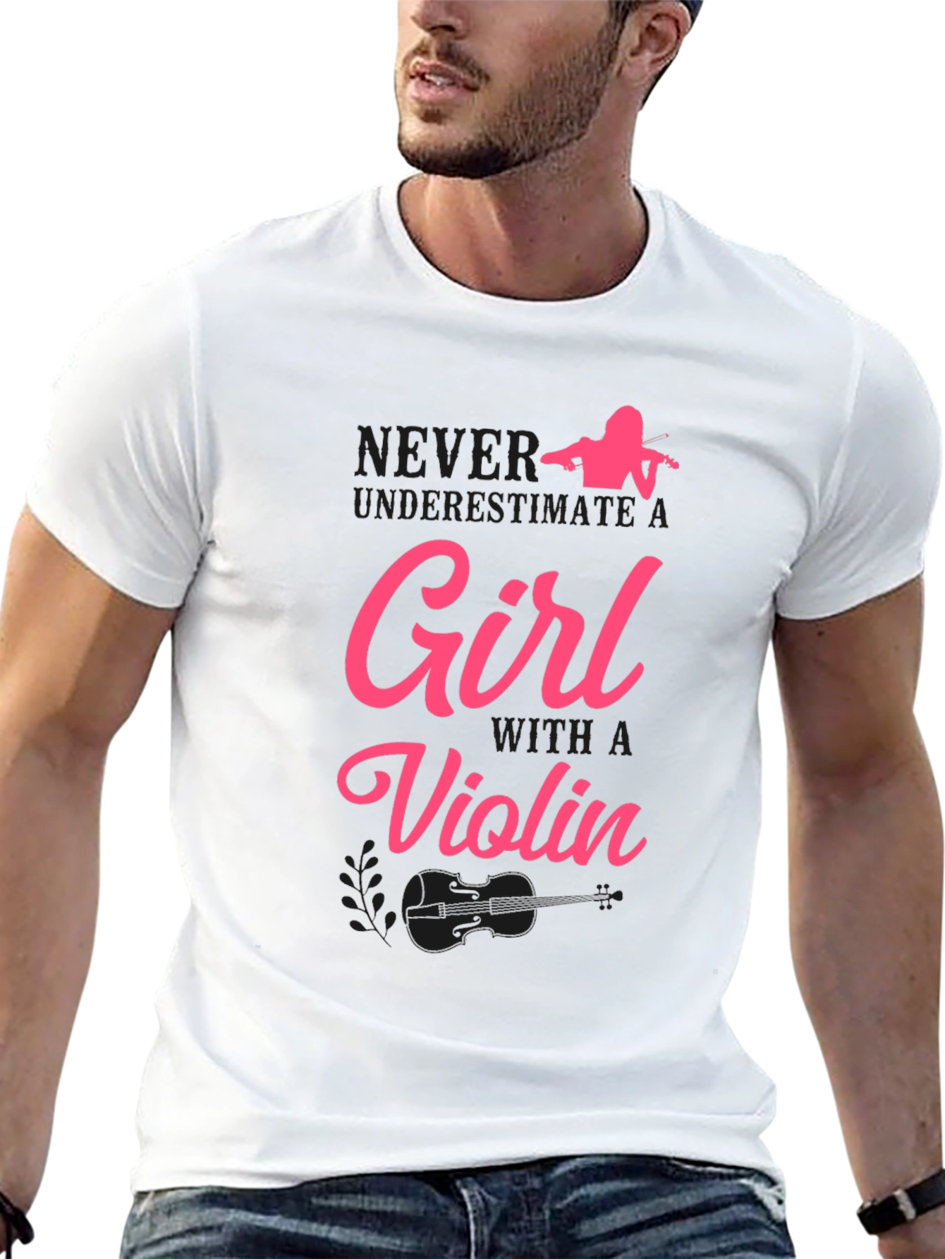Girl with a Violin Graphic T-Shirt