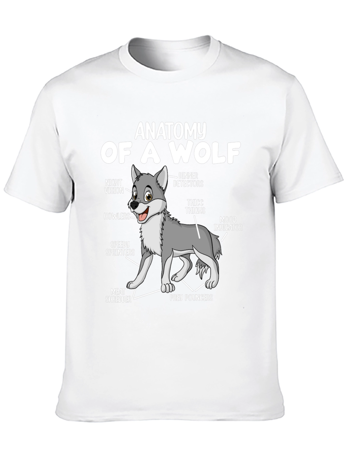 Anatomy of a Wolf T-Shirt - Funny Animal Tee