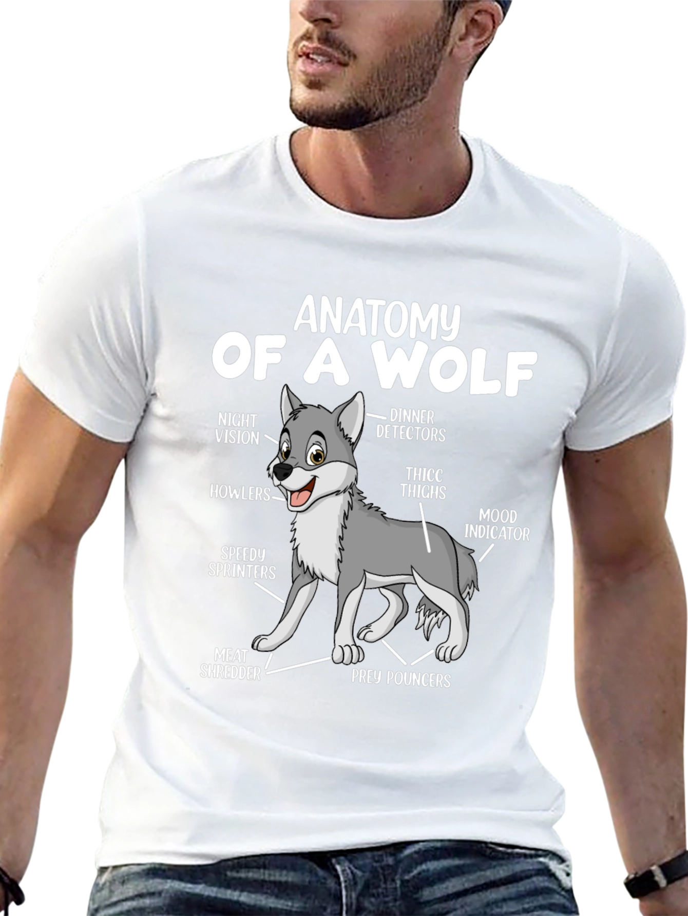 Anatomy of a Wolf T-Shirt - Funny Animal Tee