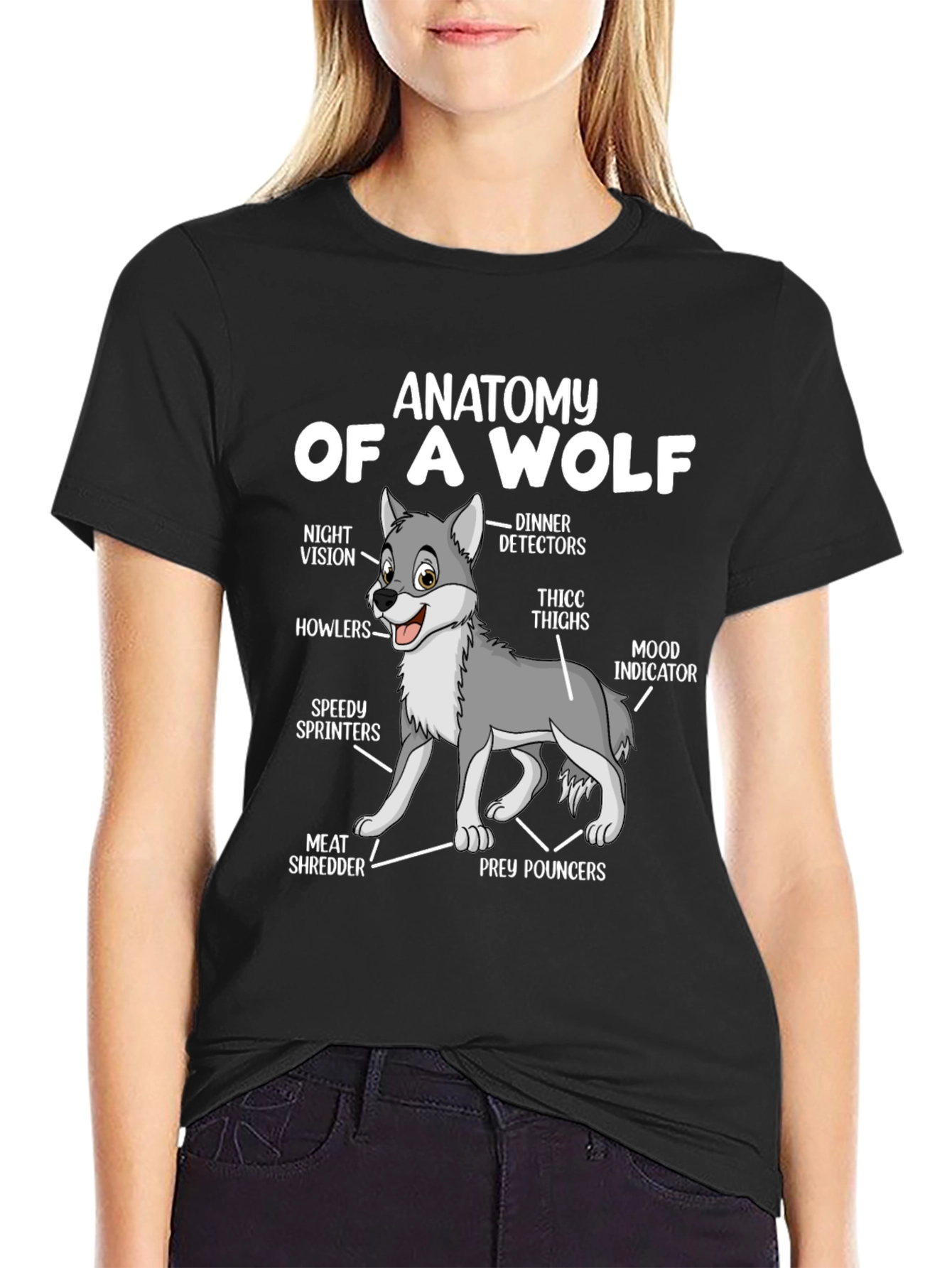 Anatomy of a Wolf T-Shirt - Funny Animal Tee