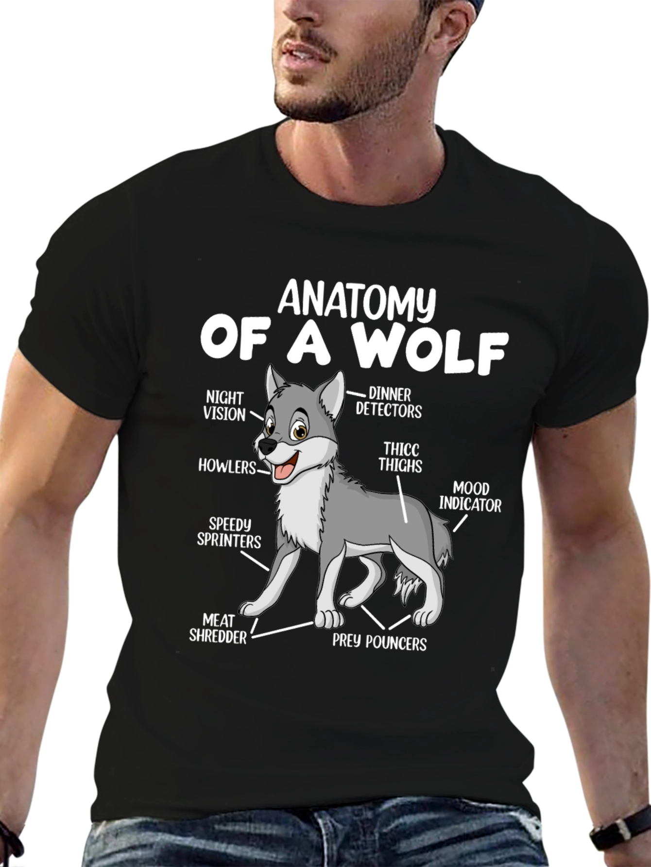 Anatomy of a Wolf T-Shirt - Funny Animal Tee