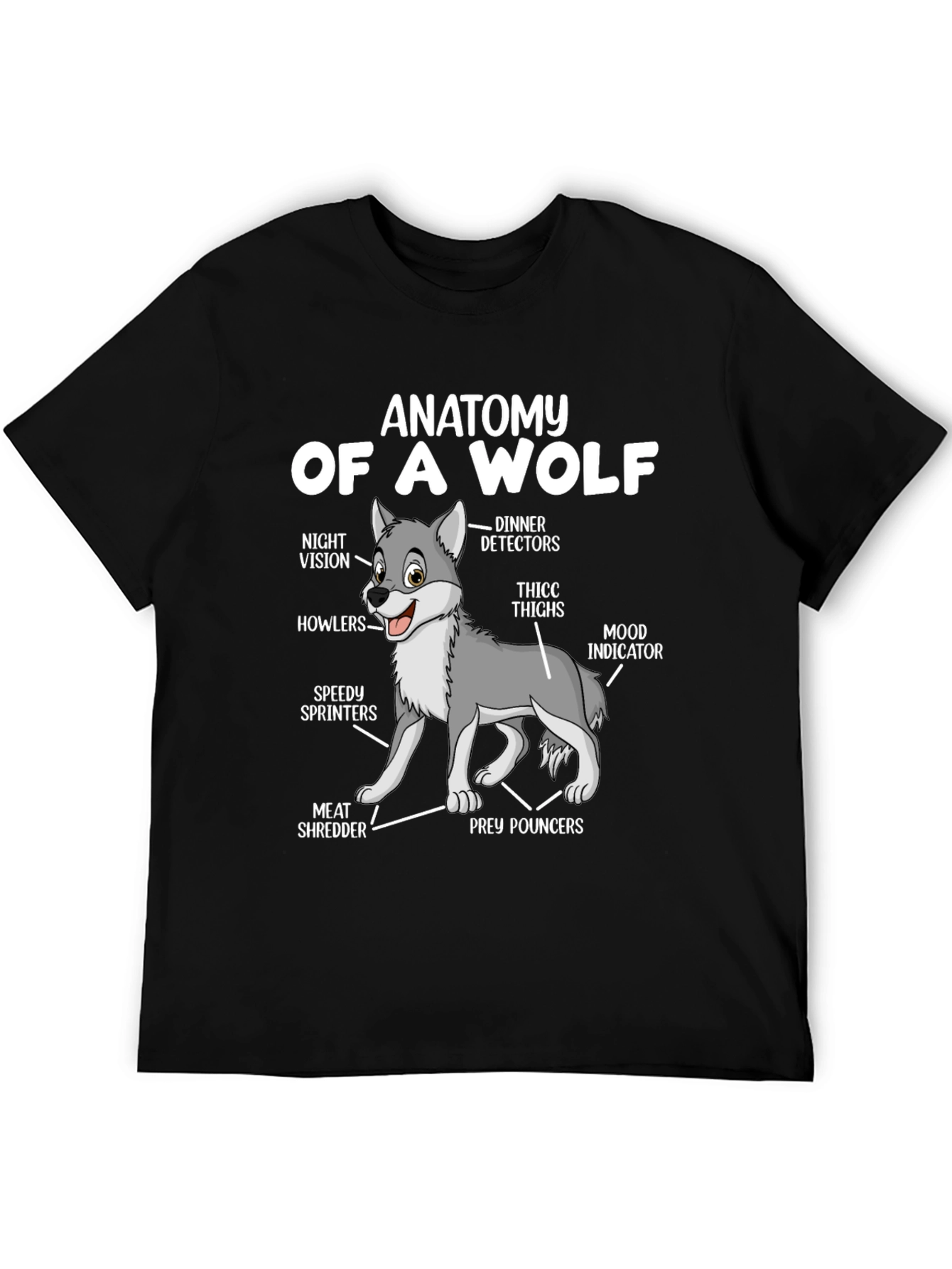 Anatomy of a Wolf T-Shirt - Funny Animal Tee