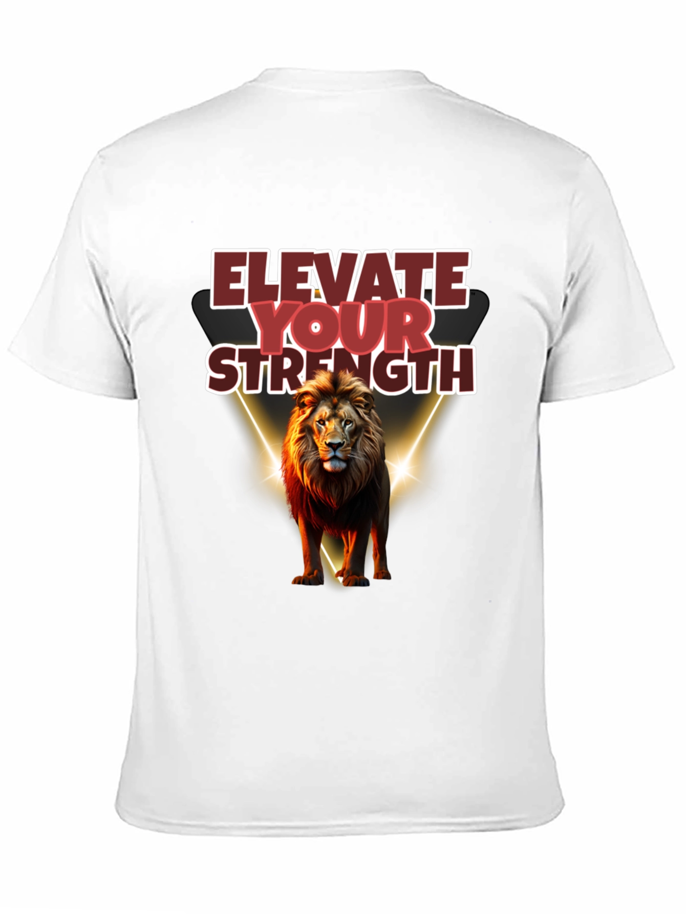 Elevate Your Strength Lion Graphic Tee