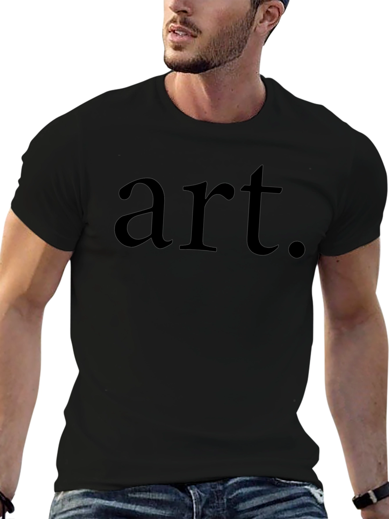 Minimalist Art. Black Graphic Tee
