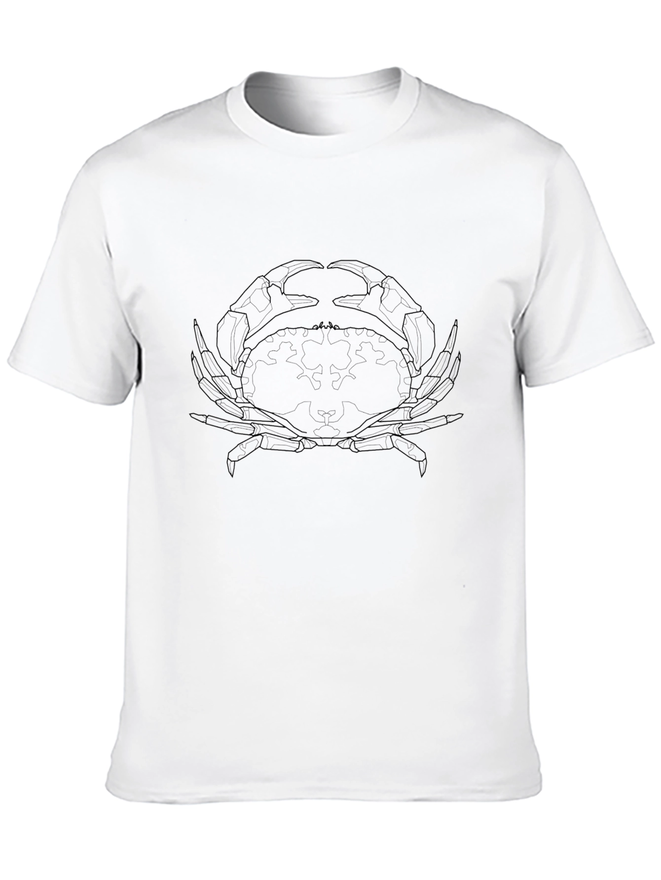 Black Crab Outline Graphic Tee