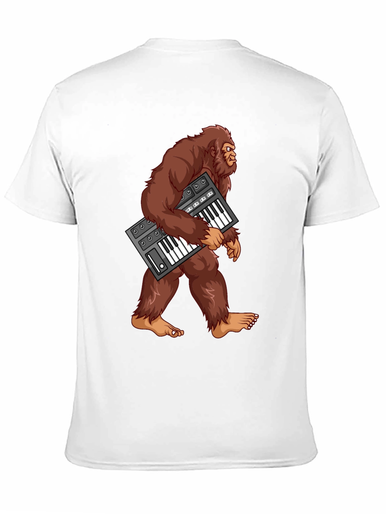 Sasquatch Synthesizer T-Shirt - Bigfoot Keyboard Tee