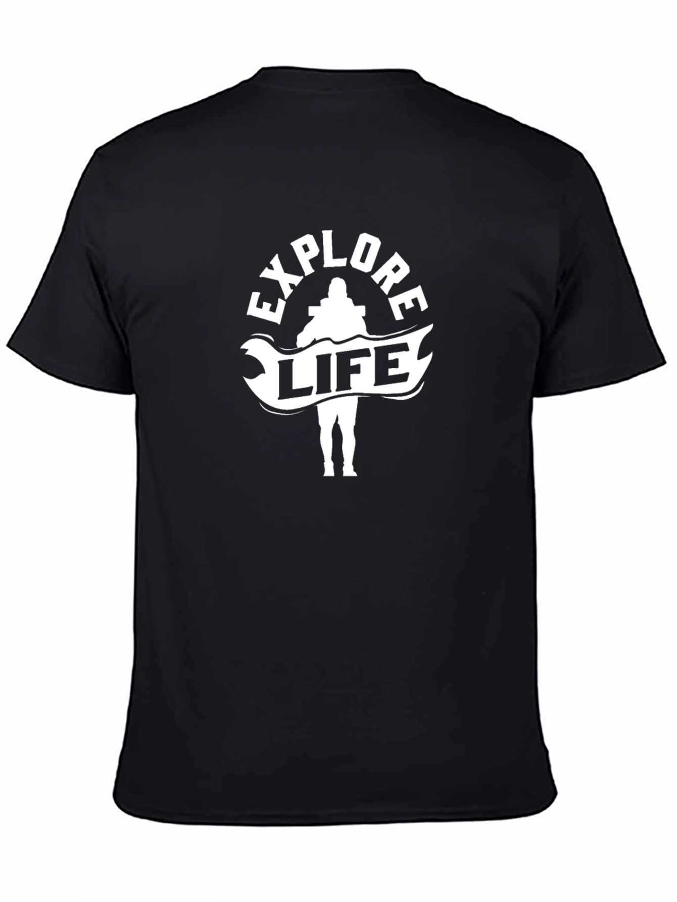 Explore Life Black Graphic T-Shirt
