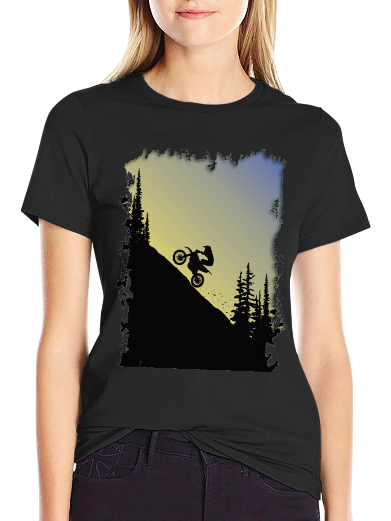 Motocross Silhouette Graphic T-Shirt