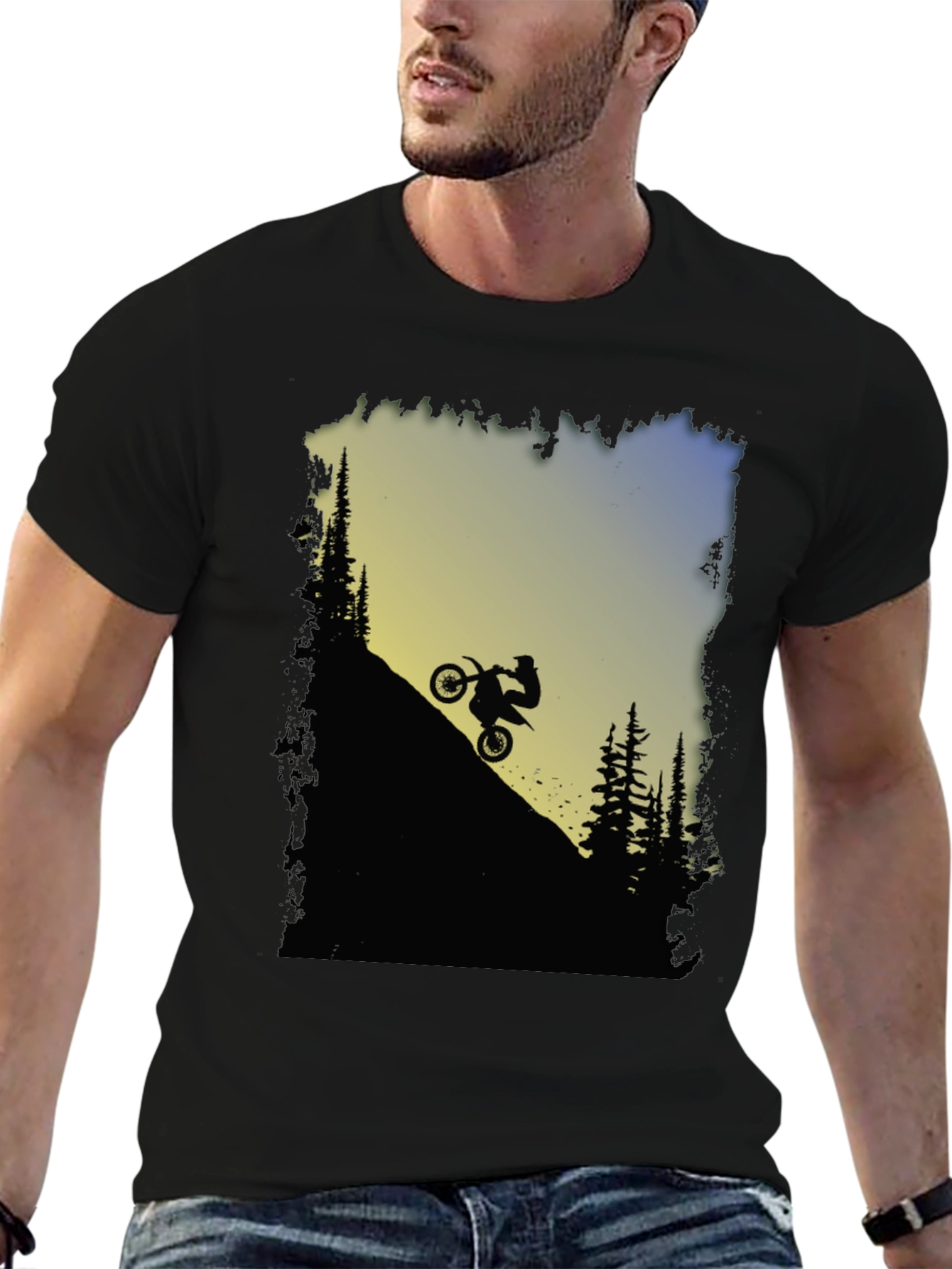Motocross Silhouette Graphic T-Shirt
