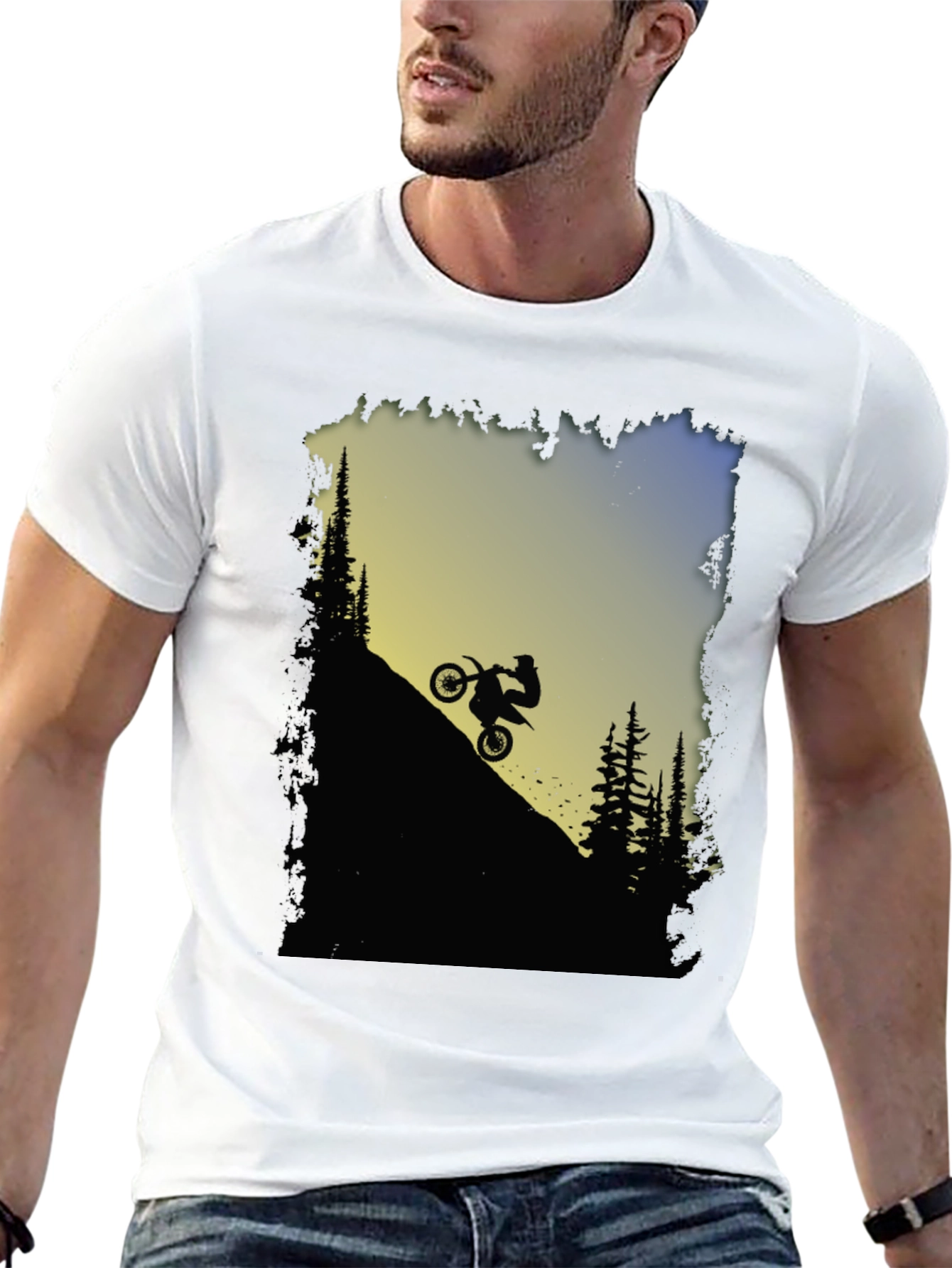 Motocross Silhouette Graphic T-Shirt