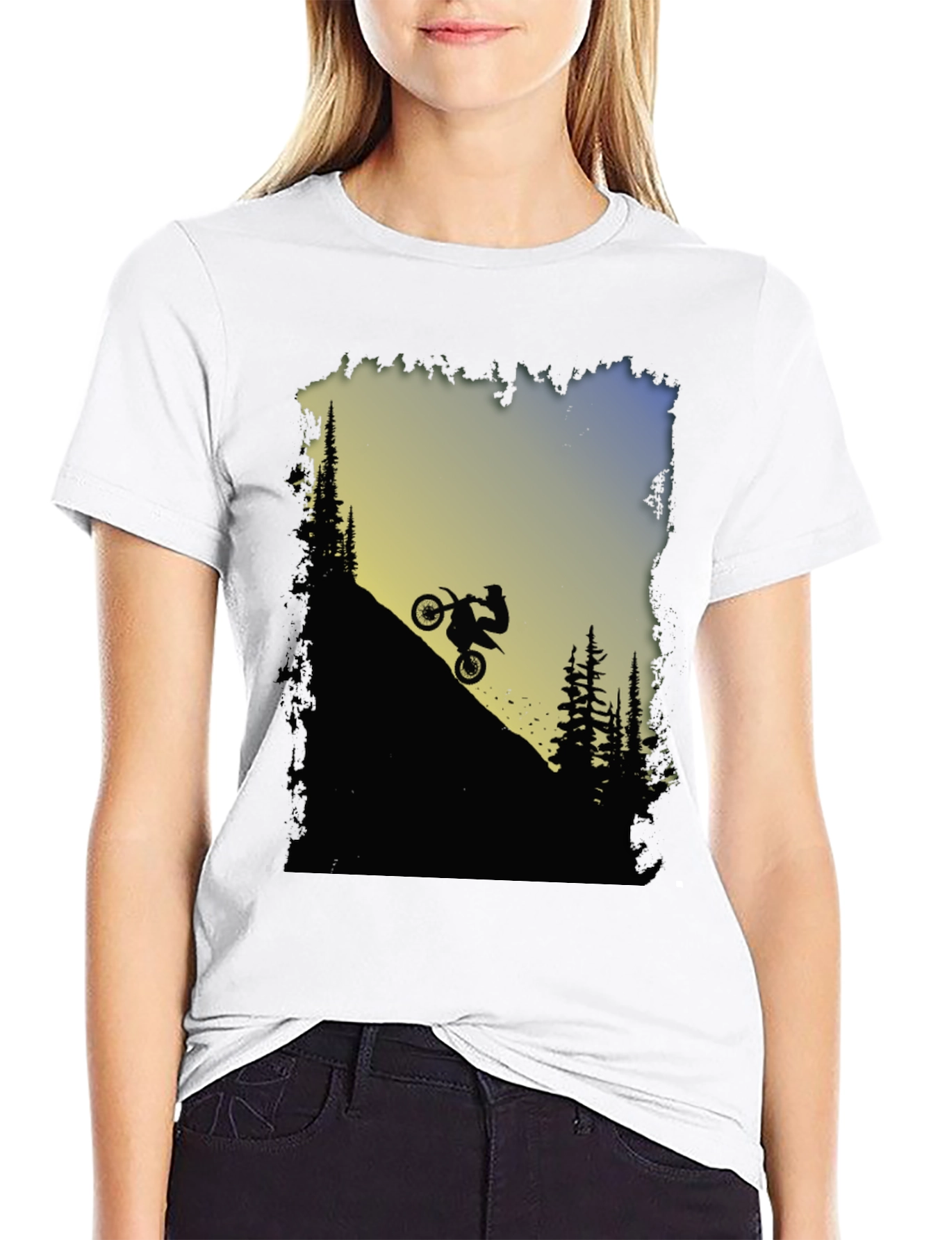 Motocross Silhouette Graphic T-Shirt