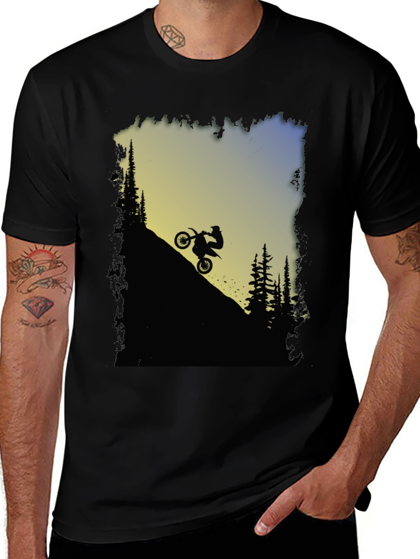 Motocross Silhouette Graphic T-Shirt