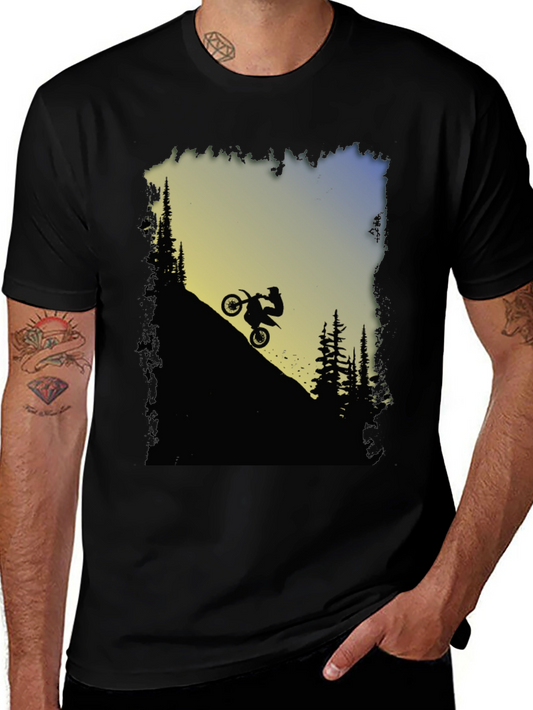 Motocross Silhouette Graphic T-Shirt