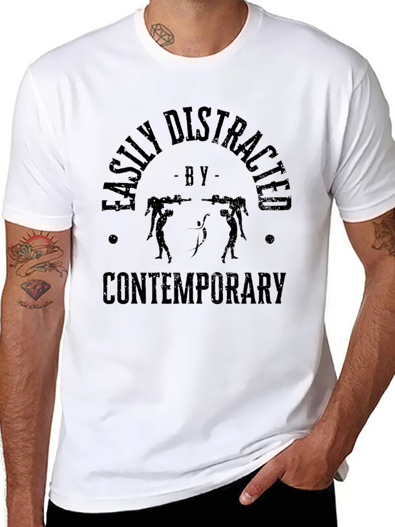 Easily Distracted by Contemporary T-Shirt