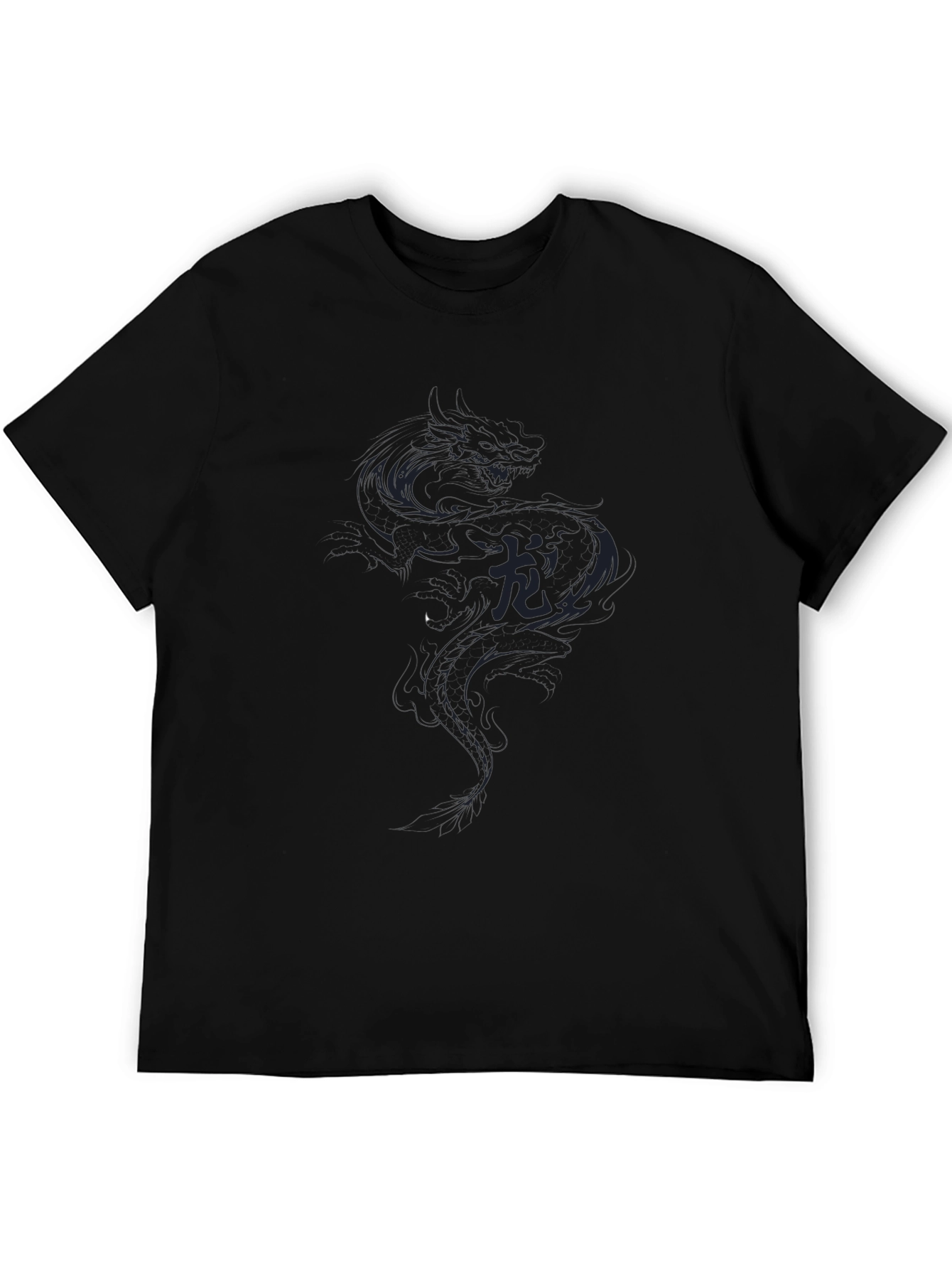 Dragon Graphic Black Tee - Stylish Casual Wear