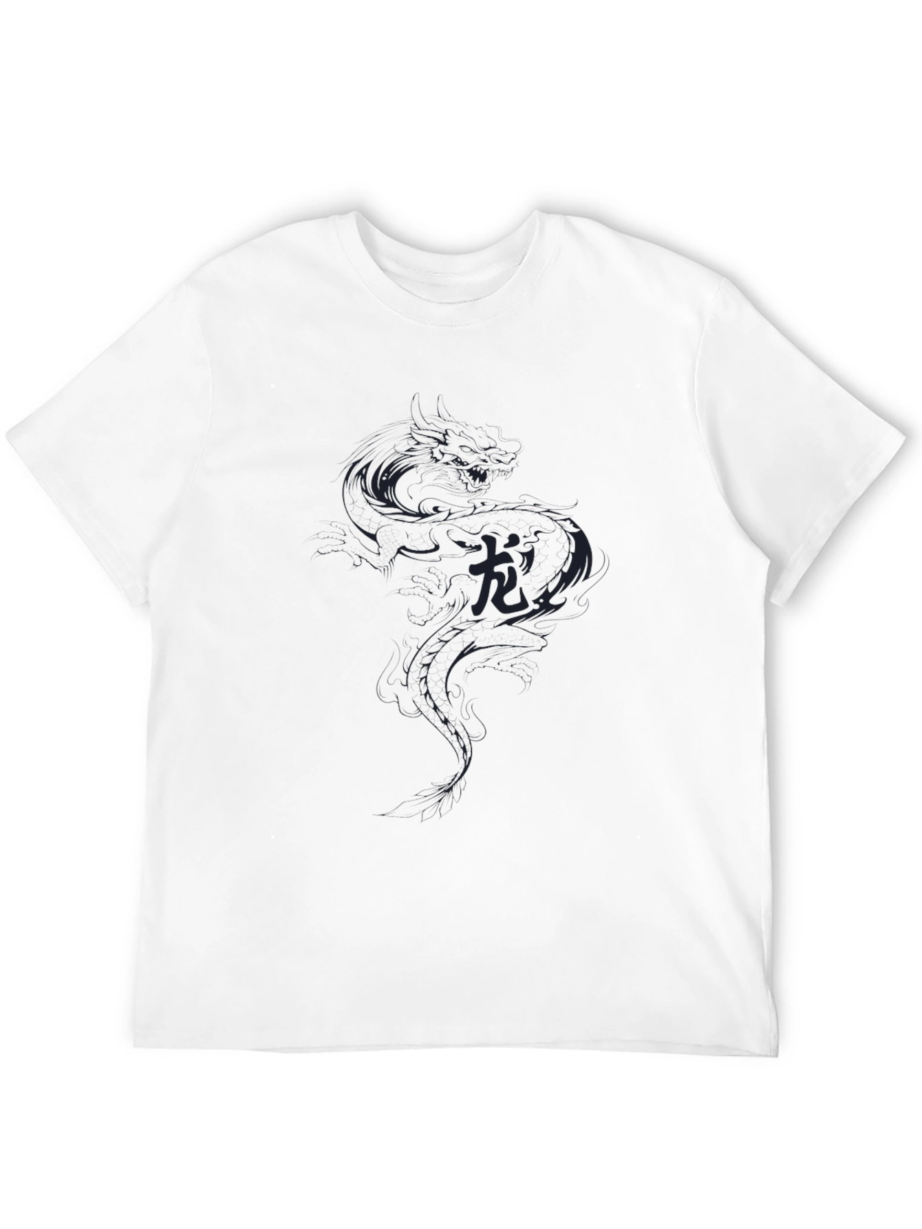 Dragon Graphic Black Tee - Stylish Casual Wear