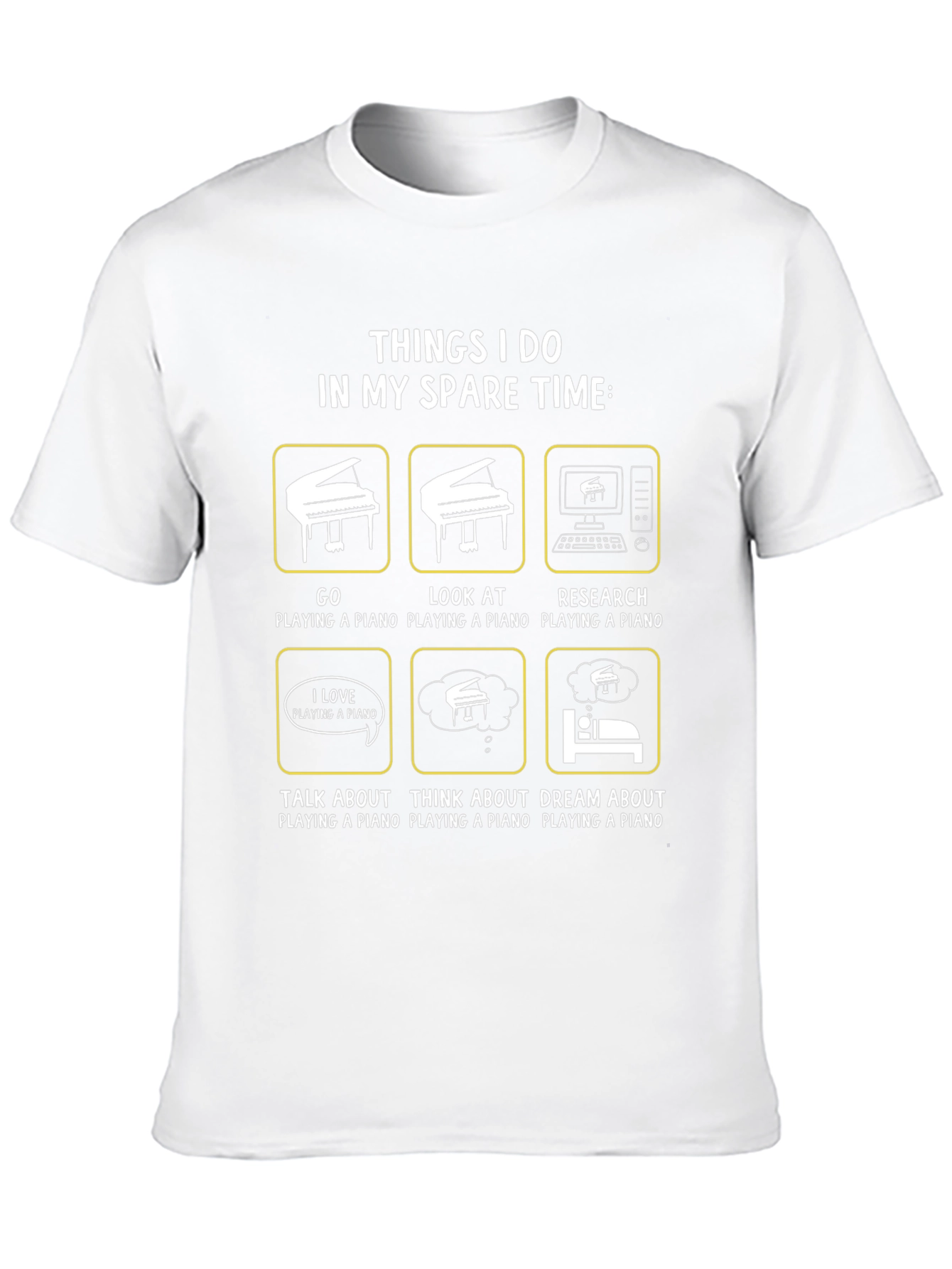 Piano Lover T-Shirt - Spare Time Activities