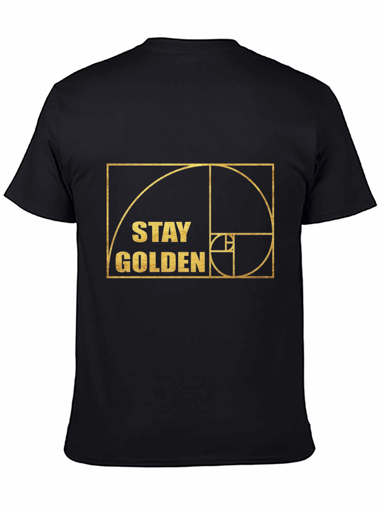 Stay Golden Fibonacci Sequence Black T-Shirt