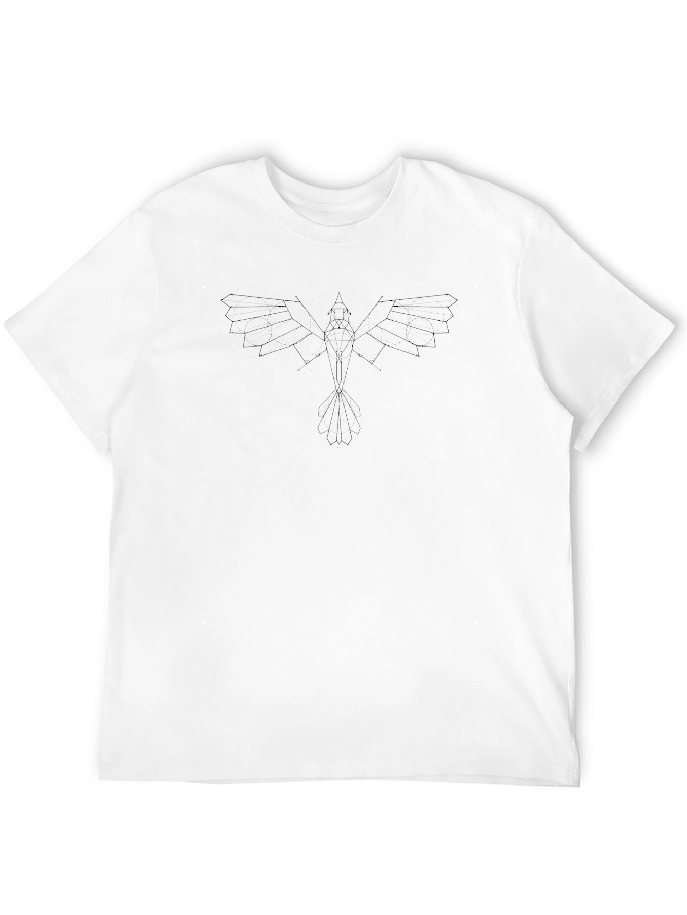 Geometric Bird Graphic Tee - Stylish Black T-Shirt