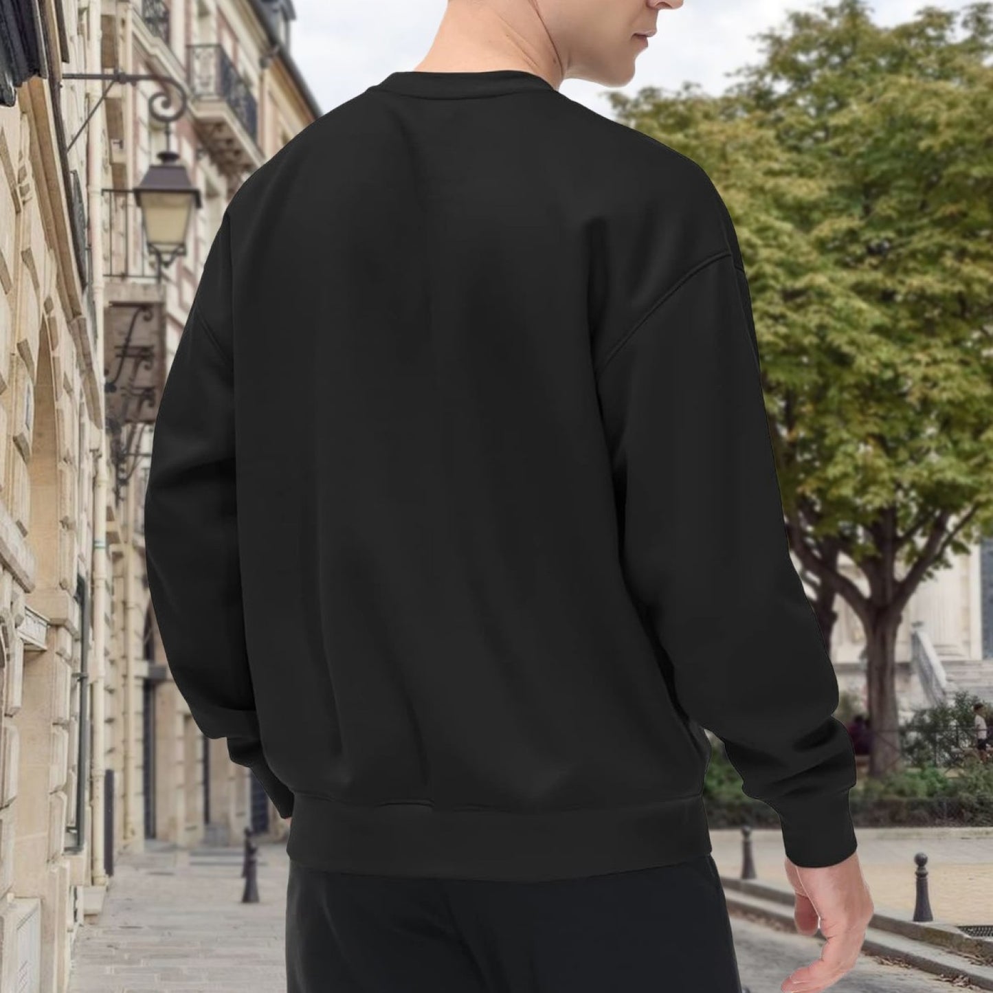 Heathered Gray "This Is How I Fall" Skydiving Graphic Crewneck Sweatshirt - Oversized Casual Pullover for Men, Funny Adventure Print Long-Sleeve Top