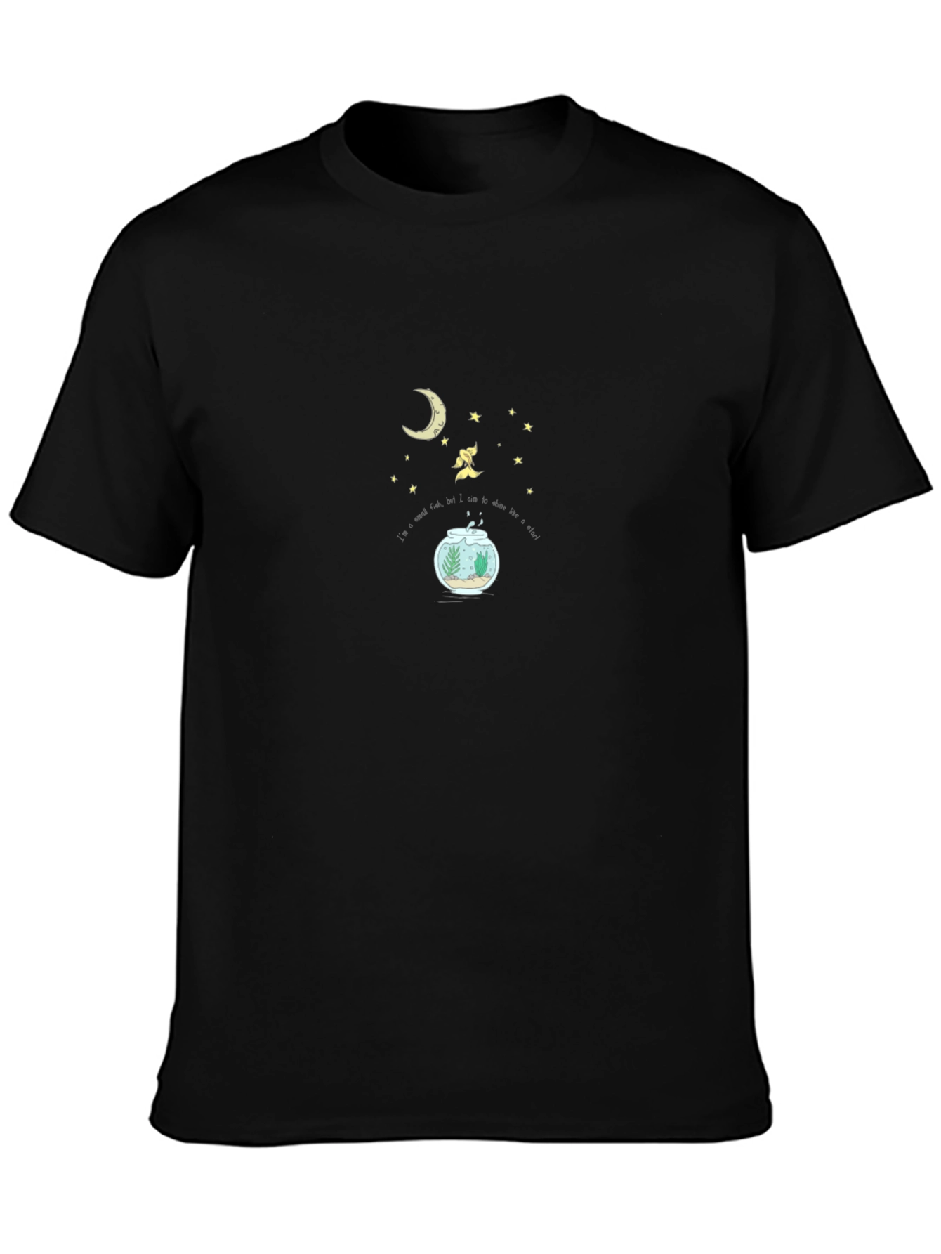 Dreamy Goldfish T-Shirt - Moon & Stars Design