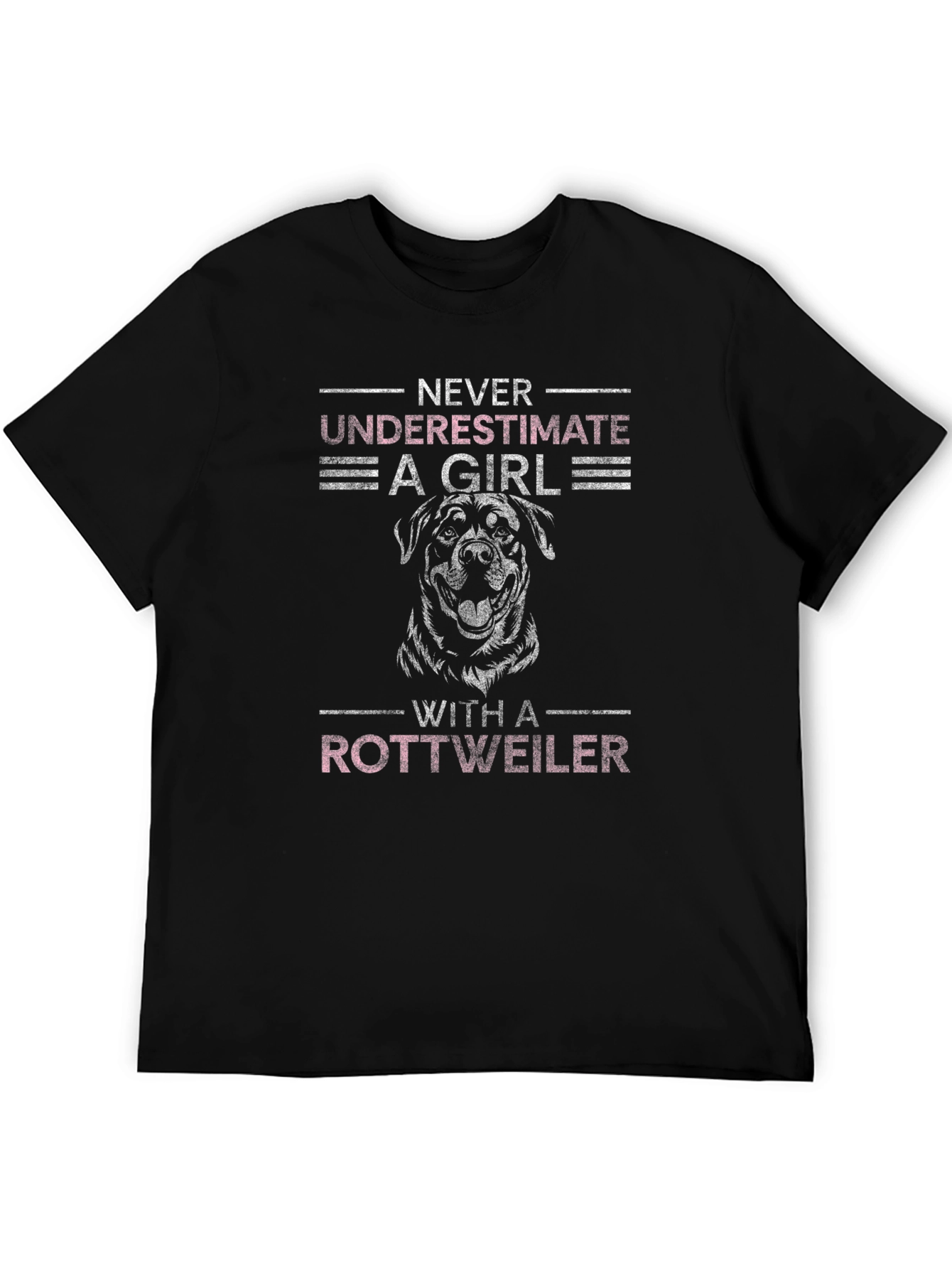 Never Underestimate A Girl Rottweiler T-Shirt